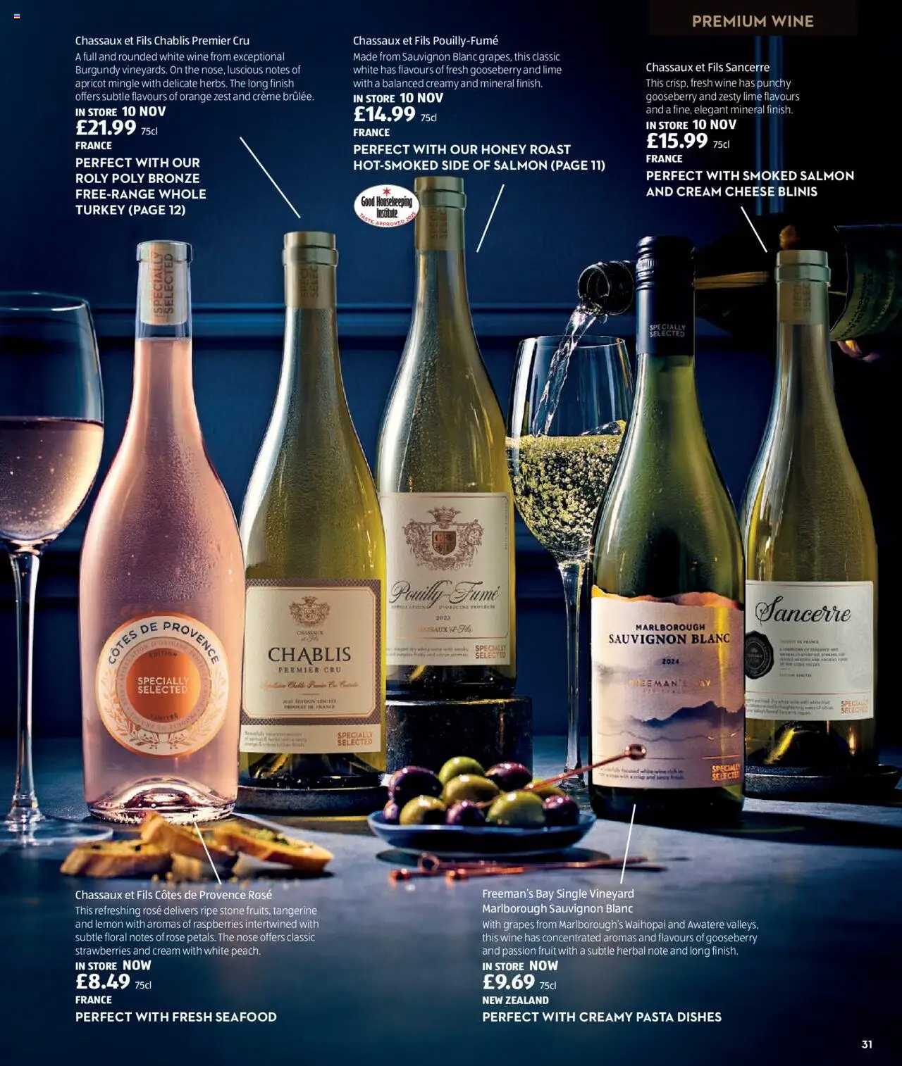 {H1} | Page: 31 | Products: Szarvas comb, Wine, White wine, Orange