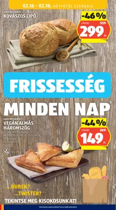 KOVÁSZOS CIPÓ, frissen sütött pékáru, 410 g/darab - amely érvényes a következő dátumtól: 12.02.2026 | Oldal: 34