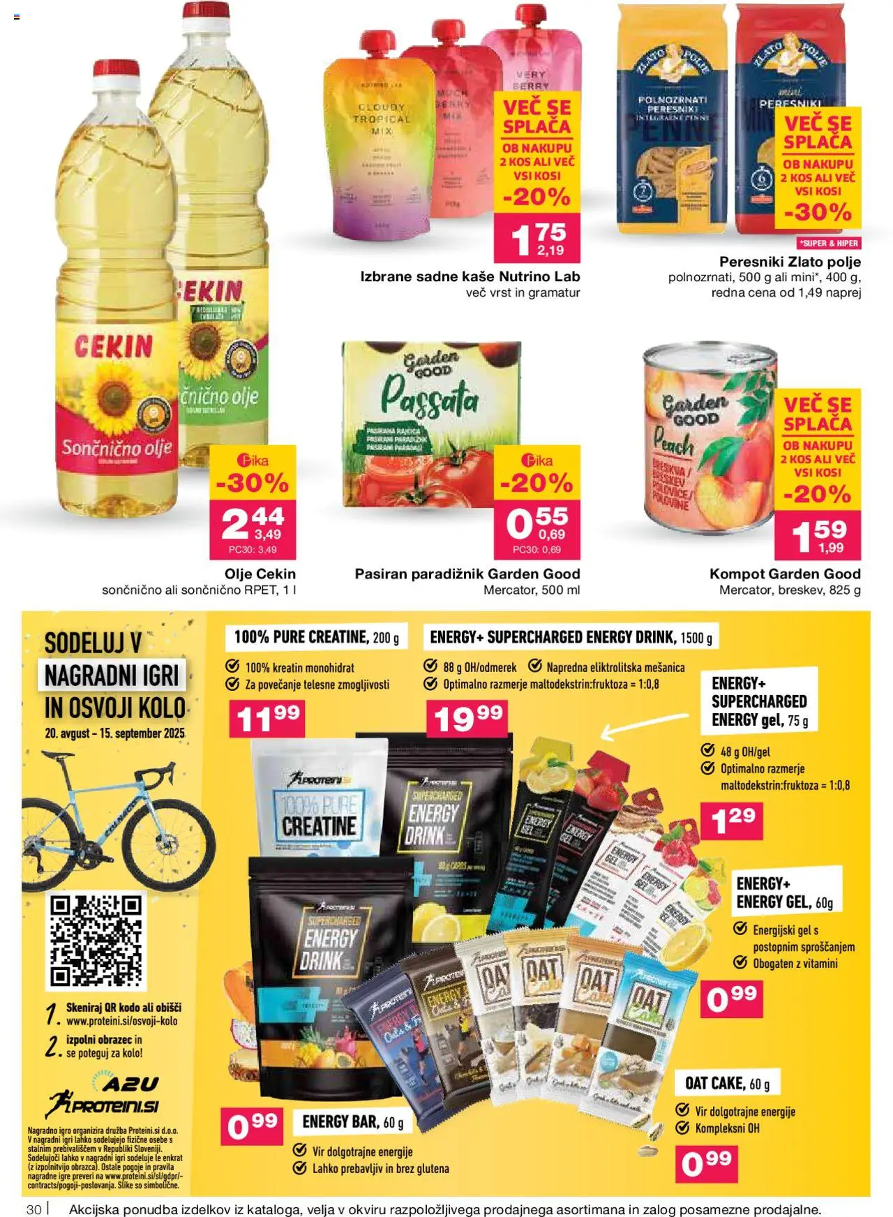 Mercator katalog │ velja od 21.08.2025 | Stran: 30 | Izdelki: Kos, Olje, Paradiznik