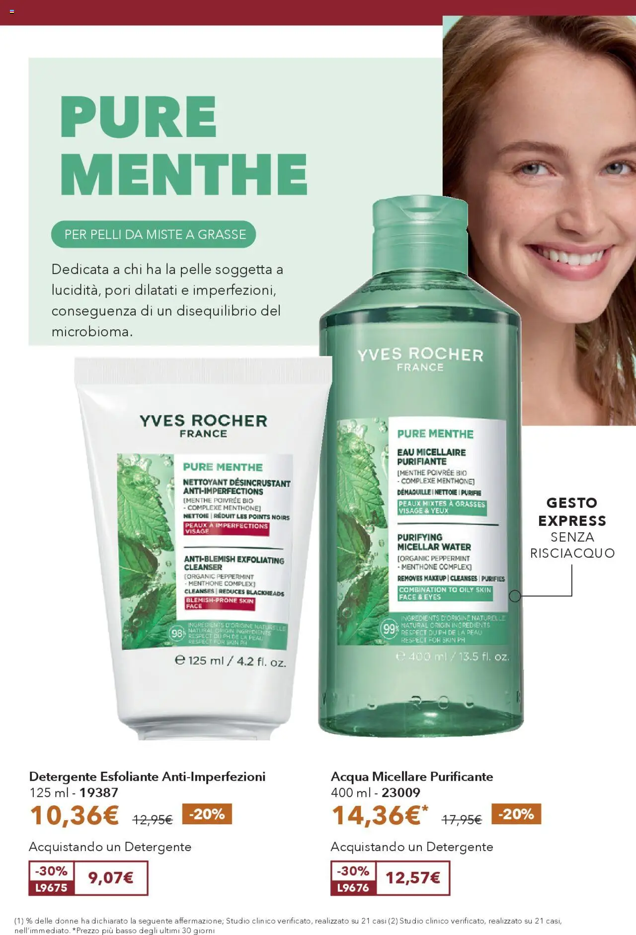 Volantino Yves Rocher del 17.10.2025 | Pagina: 32 | Prodotti: Acqua micellare, Detergente, Acqua