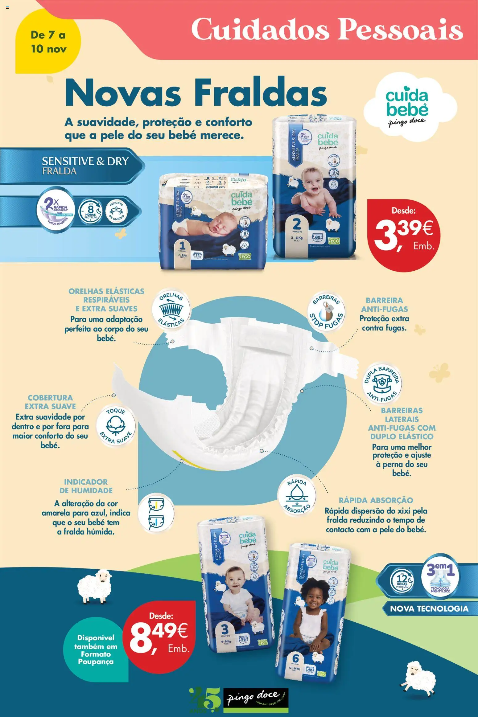 Pingo Doce Poupe este Fim de Semana │ válido de 07.11.2025 | Página: 21 | Produtos: Fraldas