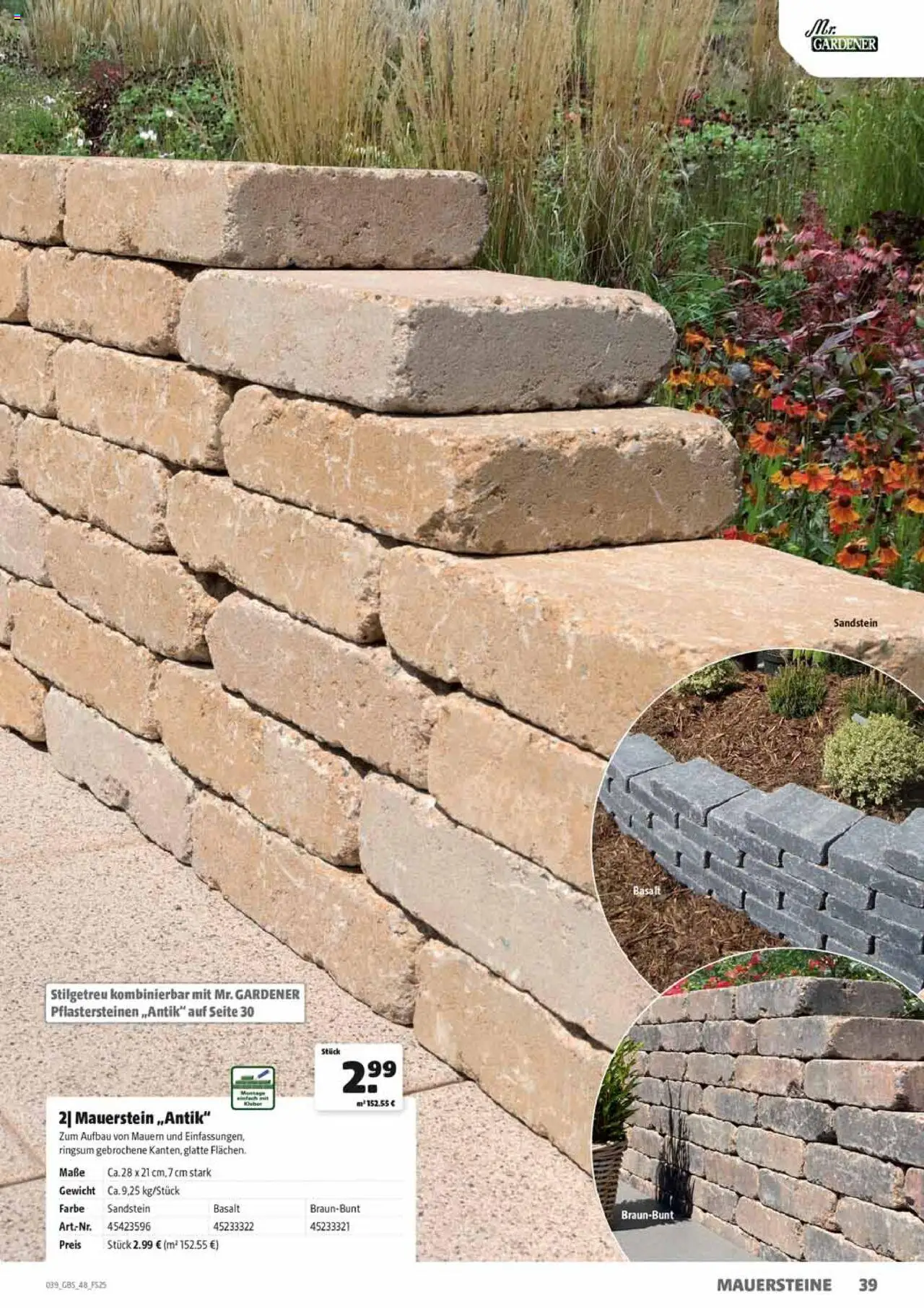 HERKULES Gartenbaustoffe - gültig ab dem 28.07.2025 | Seite: 39 | Produkte: Gewicht