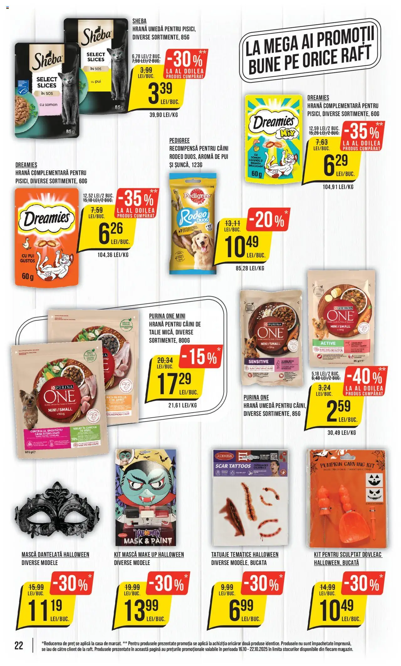 Noul catalog Mega Image – valabil de la 16.10.2025 | Pagină: 22 | Produse: Dovleac, Raft, Brânză, Sos