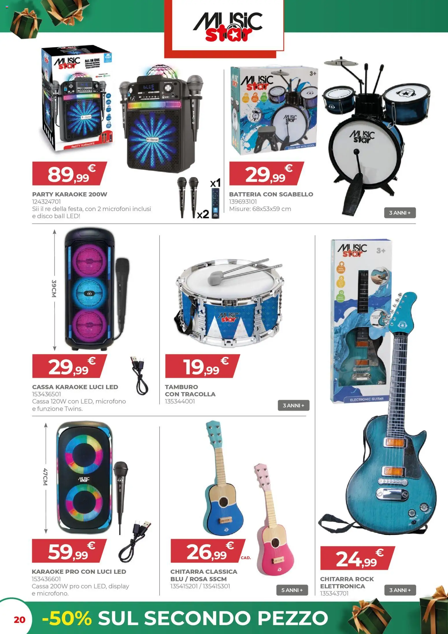 Volantino Toys Center del 02.12.2025 | Pagina: 20 | Prodotti: Sgabello, Disco, Microfono, Batteria