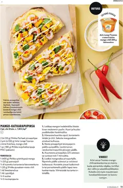 K-Supermarket-mainoslehti voimassa 04.02.2026 alkaen | Sivu: 11 | Tuotteet: Ranskankerma, Mango, Chili, Punasipuli