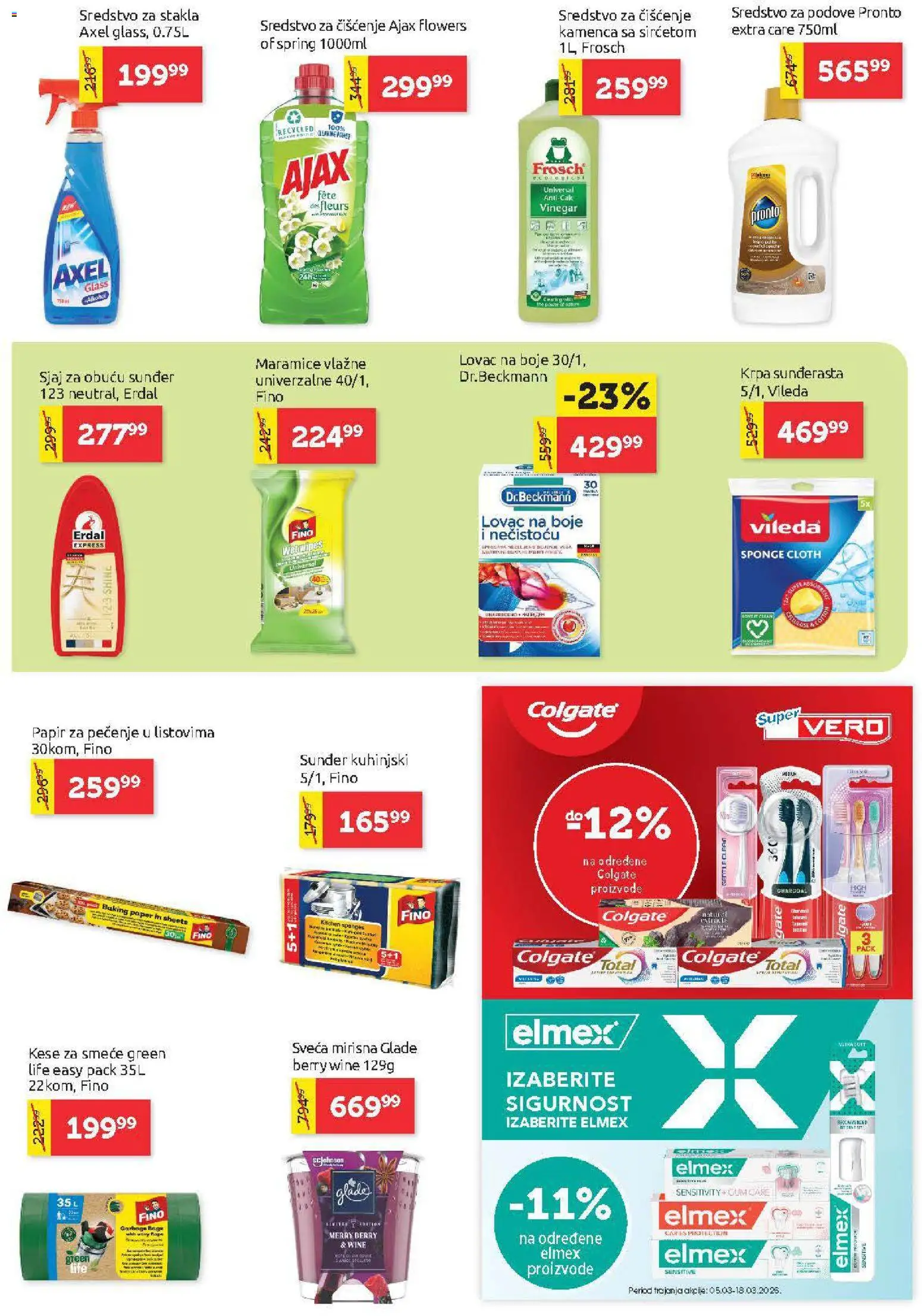 SuperVERO katalog - važi od 05.03.2026 | Strana: 24 | Proizvode: Colgate, Papir za pečenje, Pronto, Ajax