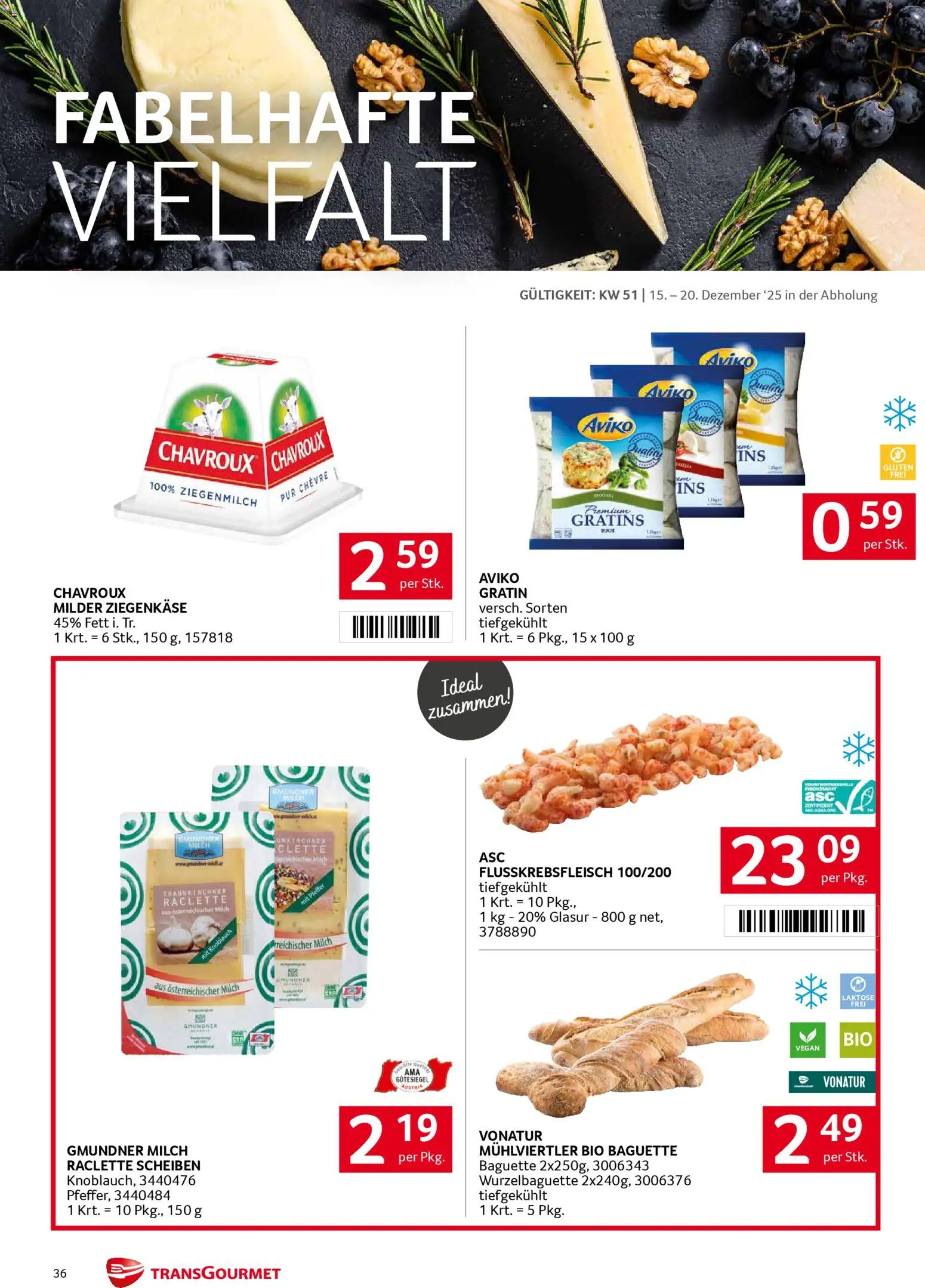 Transgourmet Flugblatt gültig ab 15.12.2025 | Seite: 35 | Produkte: Pfeffer, Knoblauch, Jääkaappipakastin, Milch