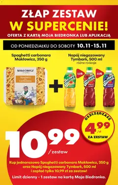 Pogląd oferty "Spaghetti carbonara Makłowicz, 350 g, Spaghetti carbonara Makłowicz, 350 g" - ważna od 10.11.2025 | Strona: 86