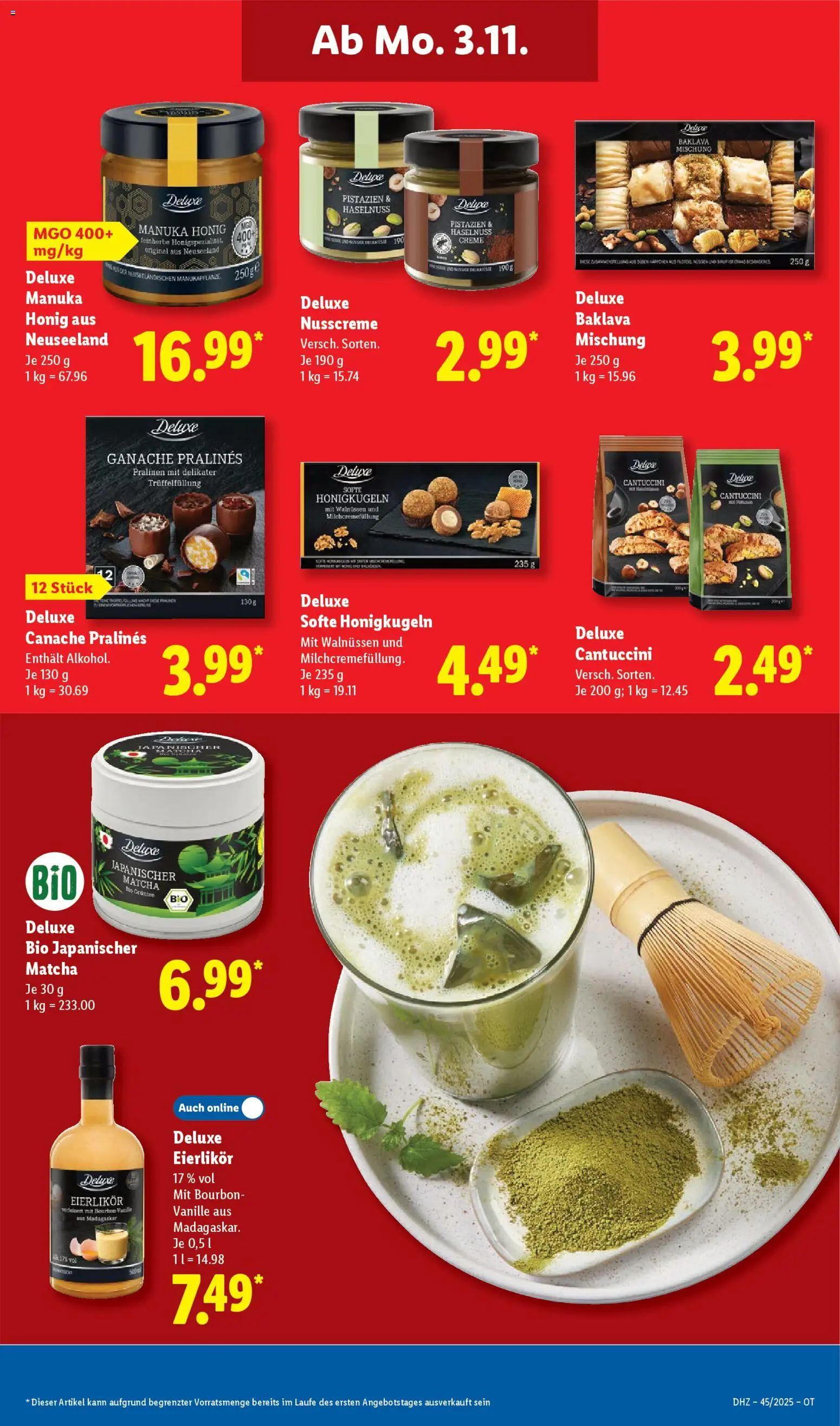 Lidl Prospekt Grimma – gültig ab 03.11.2025 | Seite: 25 | Produkte: Pistazien, Creme, Bourbon