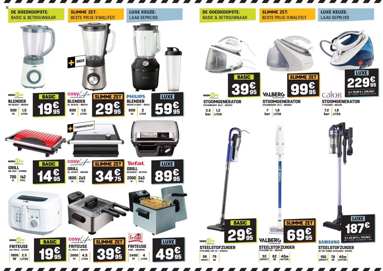  | Pagina: 2 | Producten: Grill, Blender, Friteuse