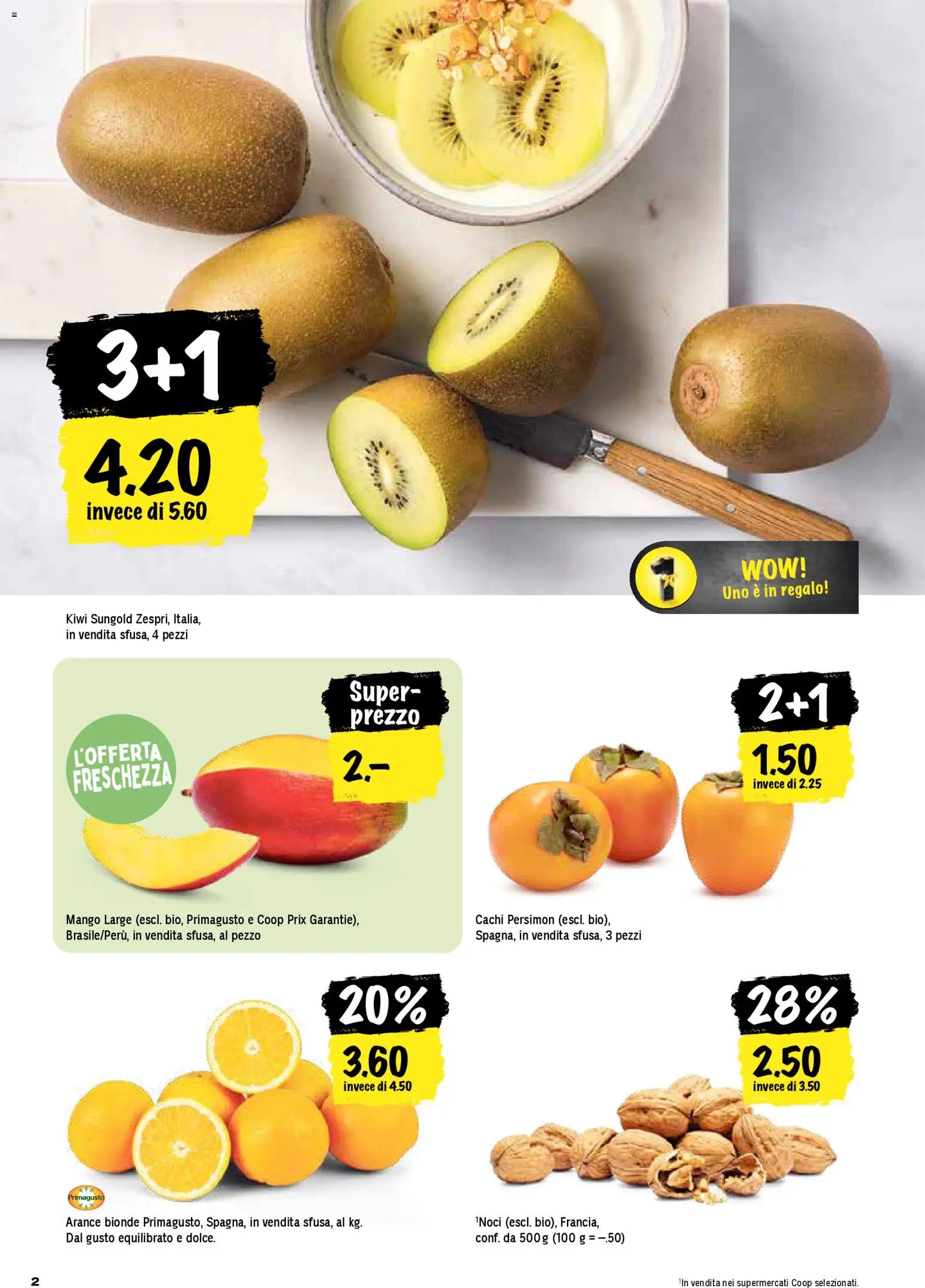 Coop - Una settimana di azioni – gültig ab 08.01.2026 | Seite: 2 | Produkte: Kiwi, Mango