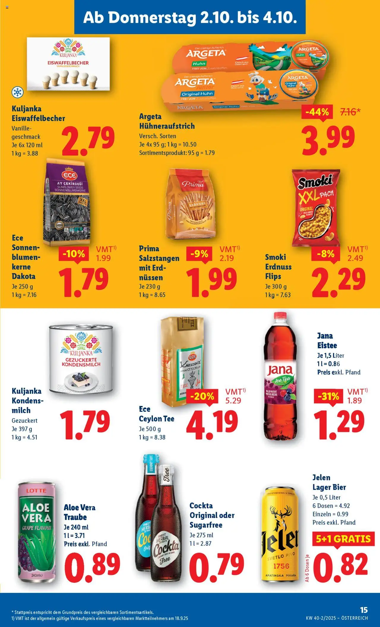 Lidl Flugblatt - Eisenstadt, Ebenfurth, Mattersburg gültig ab 02.10.2025 | Seite: 17 | Produkte: Milch, Bier, Tee