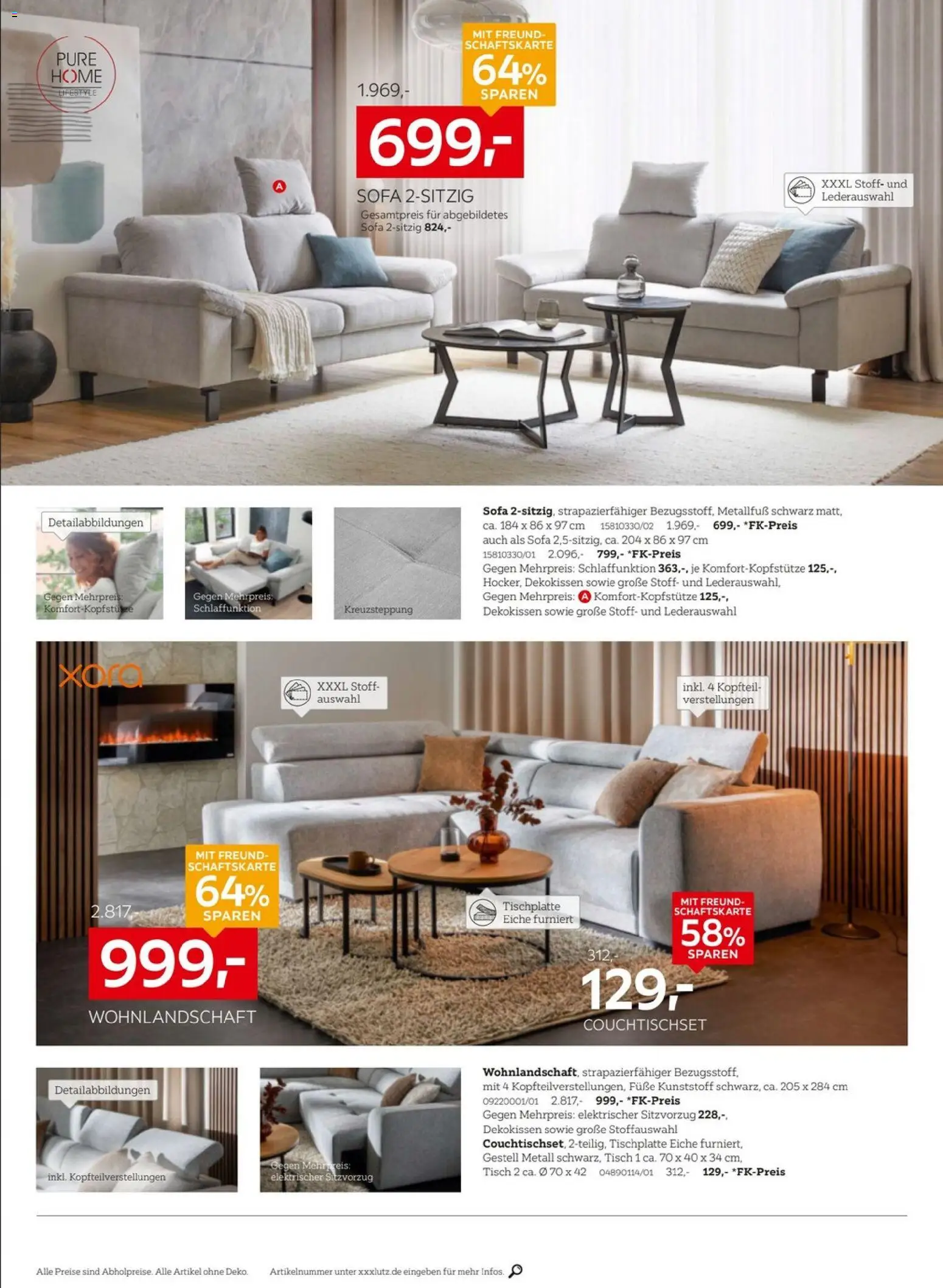 XXXL Lutz Prospekt – gültig ab 08.03.2026 | Seite: 8 | Produkte: Wohnlandschaft, Sofa, Tisch