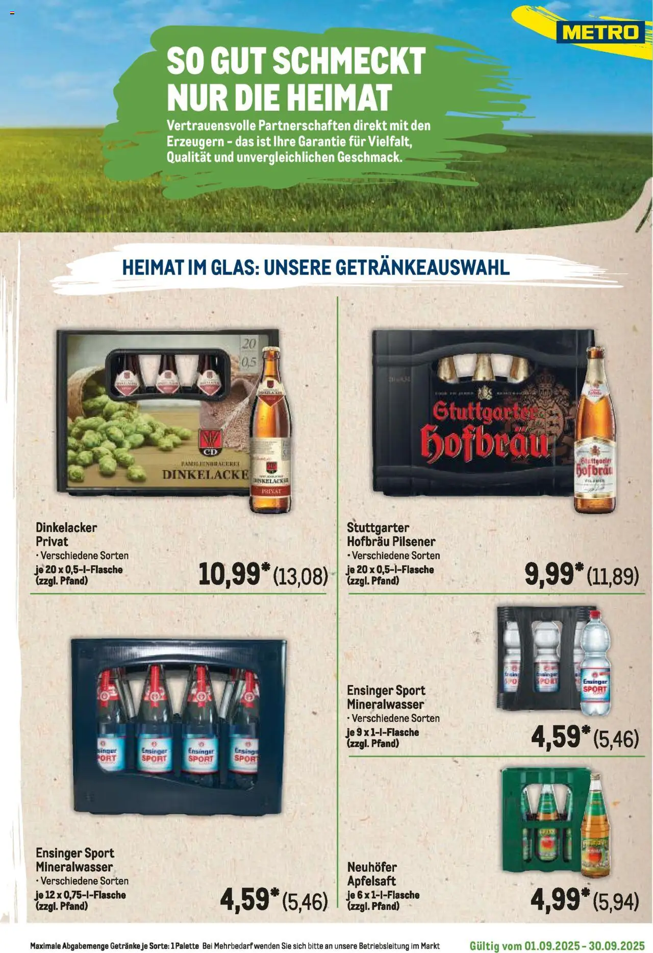 Metro Regionaler Flyer - gültig ab dem 01.09.2025 | Seite: 127 | Produkte: Apfelsaft, Mineralwasser