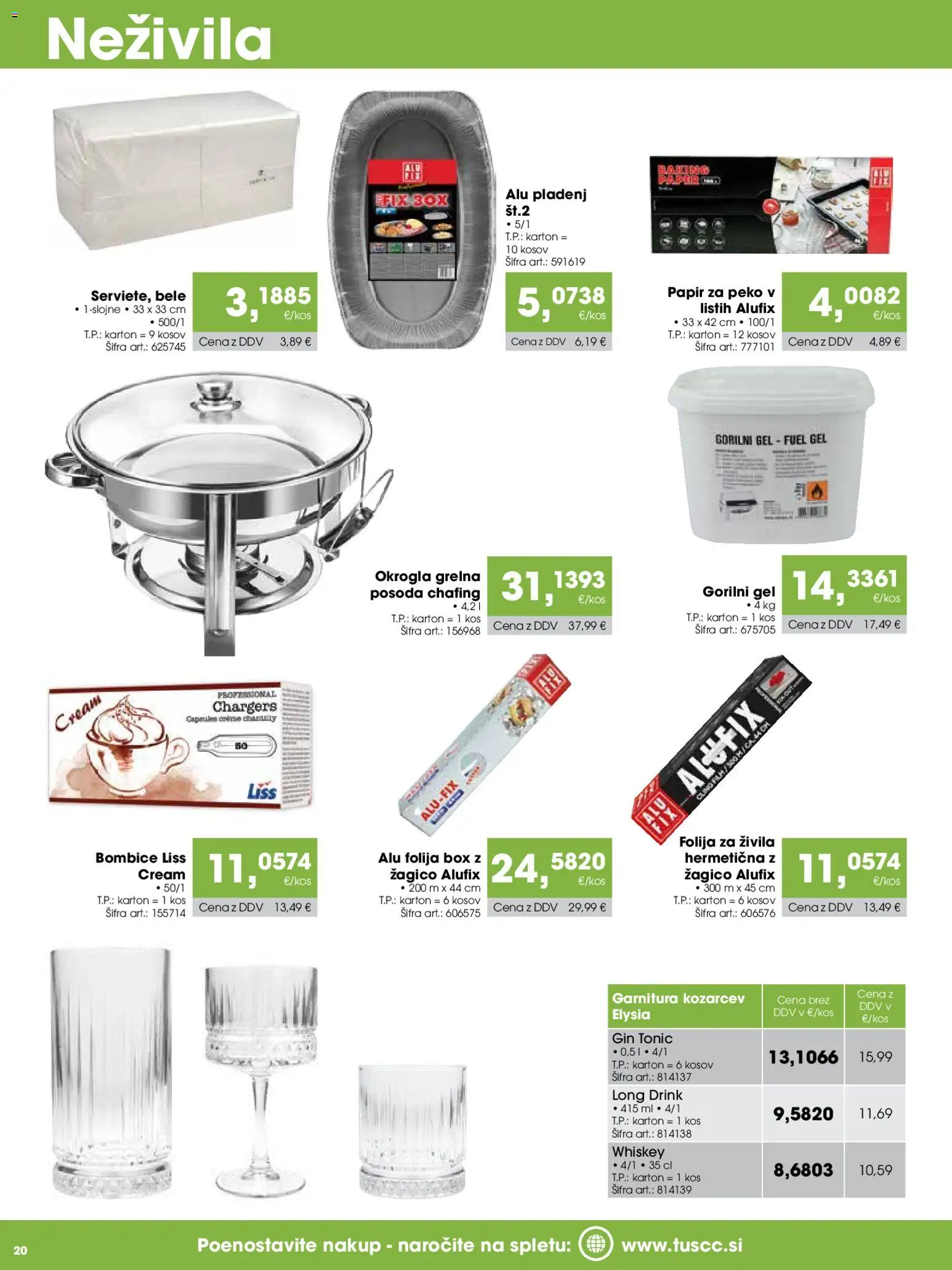 Novi Tuš katalog ponudbe – veljaven od 07.01.2026 | Stran: 20 | Izdelki: Kos, Folija, Gin