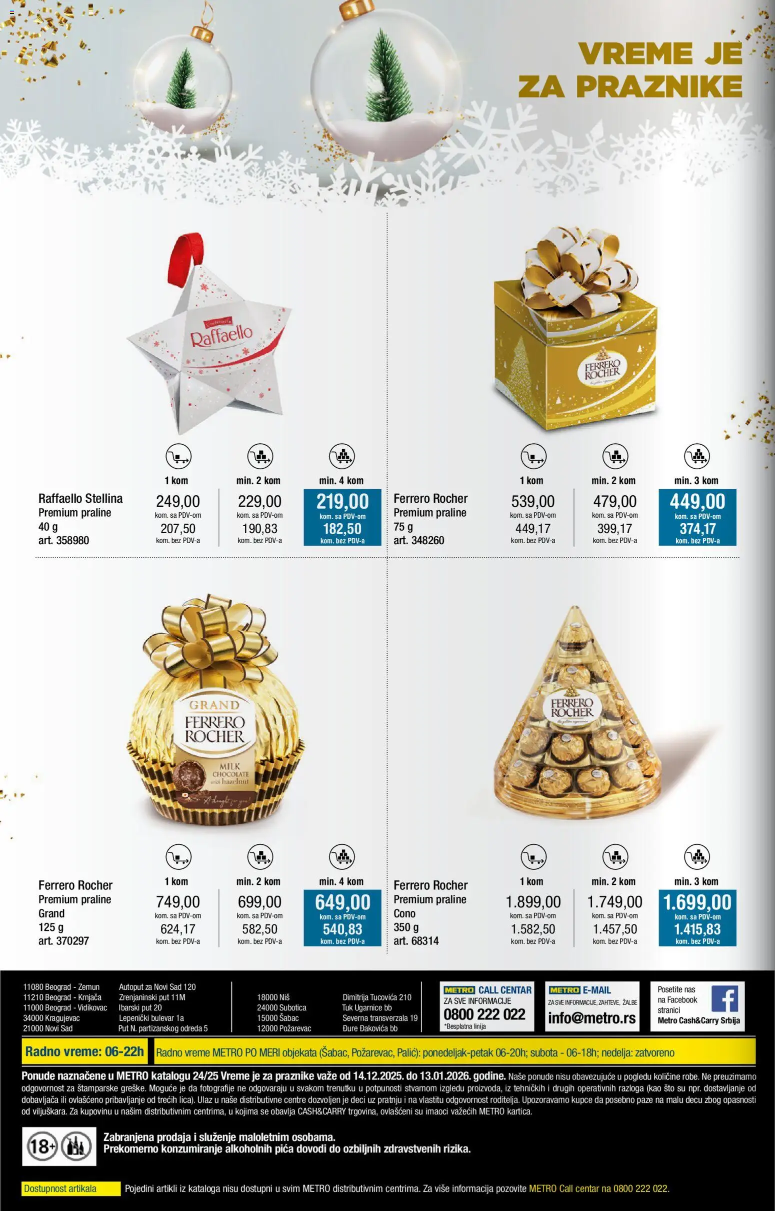 Metro katalog - važi od 14.12.2025 | Strana: 32 | Proizvode: Raffaello, Sto, Praline, Ferrero