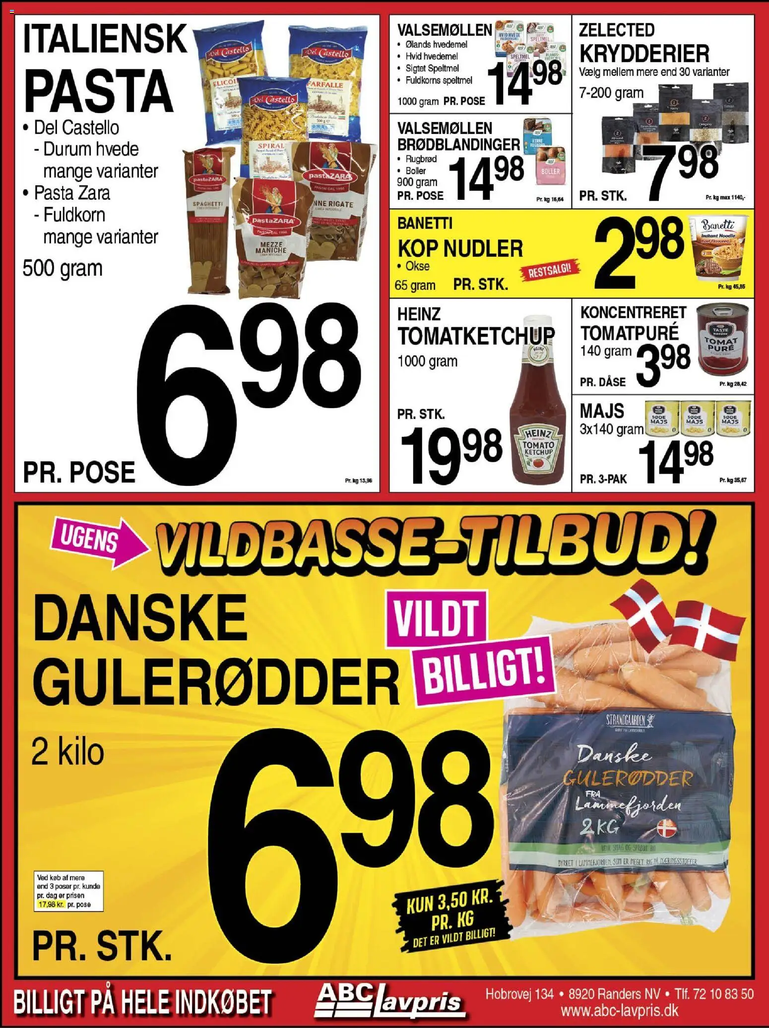 Abc Lavpris tilbudsavis – gyldig fra 12.11.2025 | Side: 5 | Produkter: Nudler, Pasta, Hvedemel, Majs