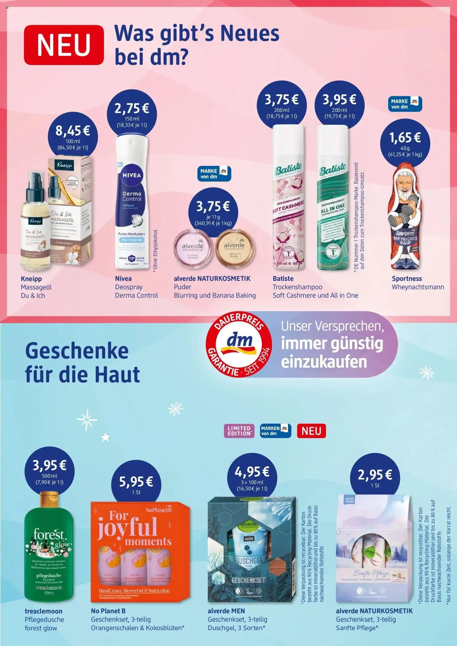dm drogerie prospekt Mülheim An Der Ruhr – gültig ab 01.11.2025 | Seite: 3 | Produkte: Duschgel, Massageöl, Deospray