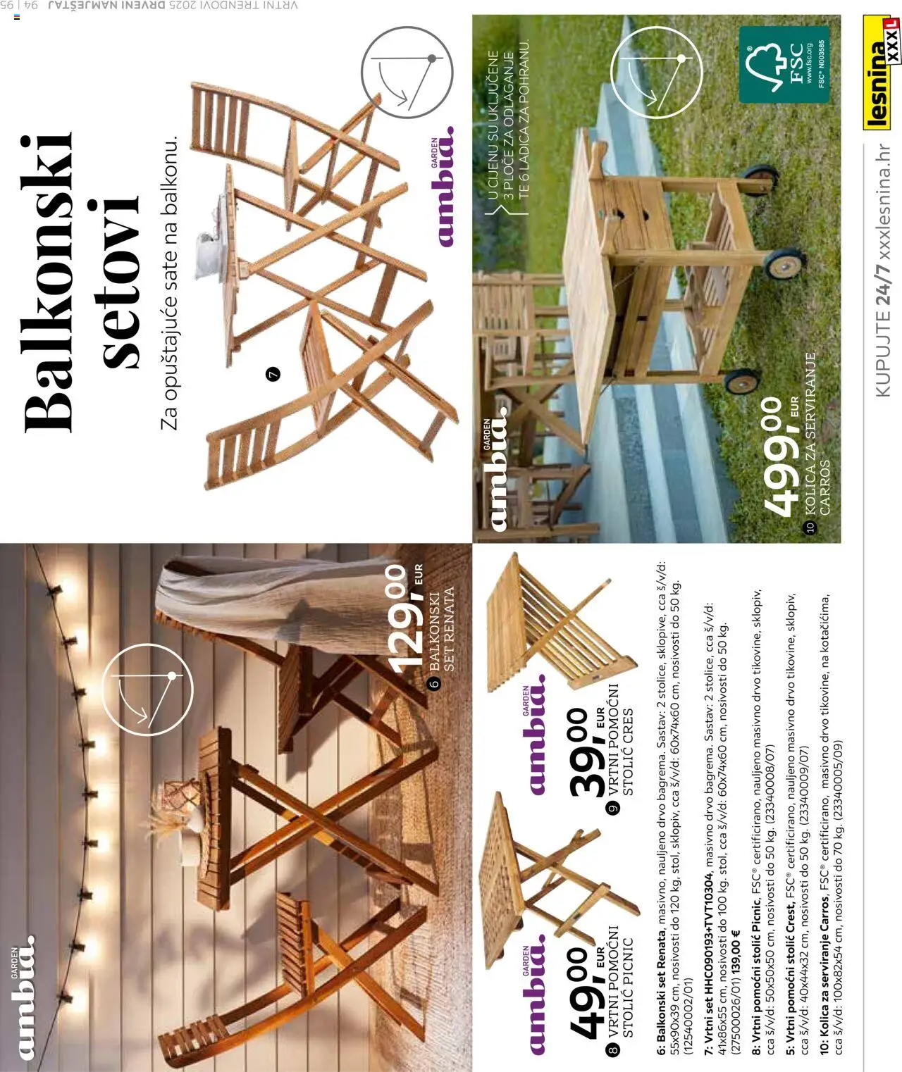 Lesnina katalog | vrijedi od 25.02.2025 | Stranica: 95 | Proizvodi: Stolić, Kolica