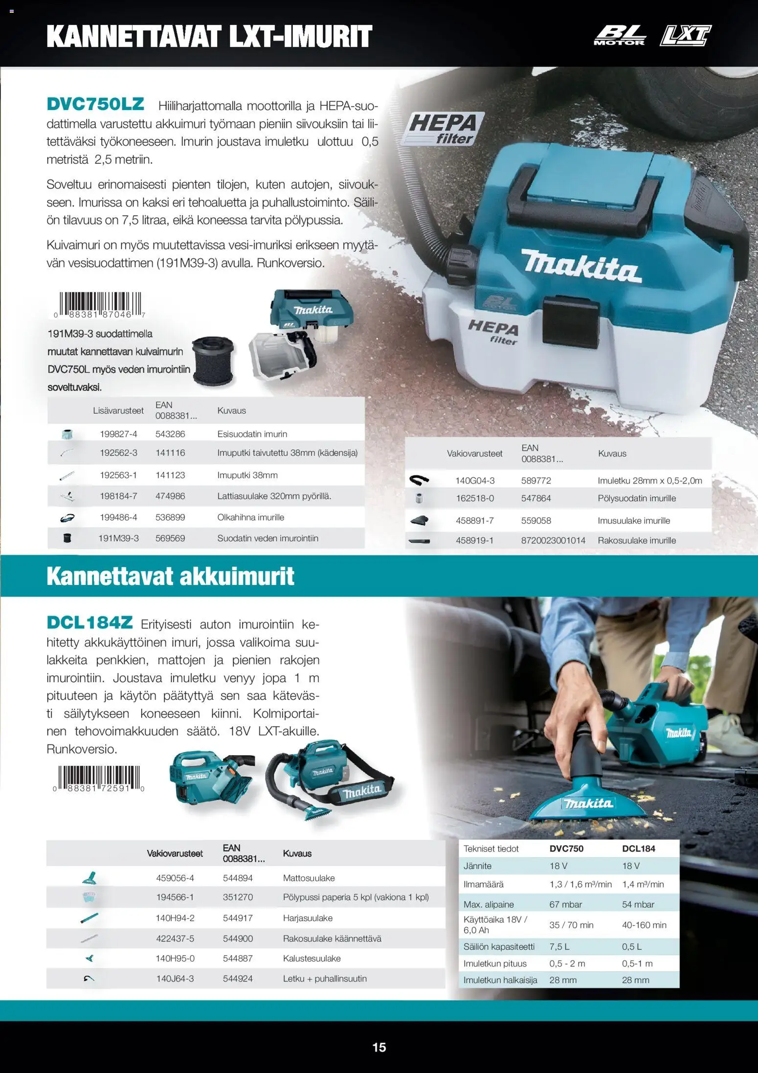 Makita tarjoukset – voimassa 01.12.2025 alkaen | Sivu: 15 | Tuotteet: Letku