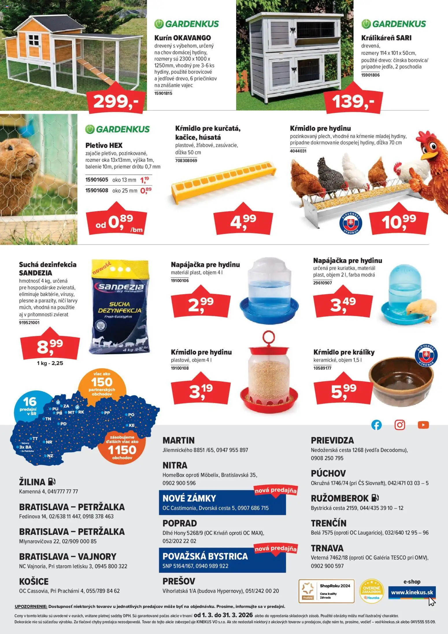 Nové Kinekus akcie – leták je platný od 01.03.2026 | Strana: 9 | Produkty: Pletivo