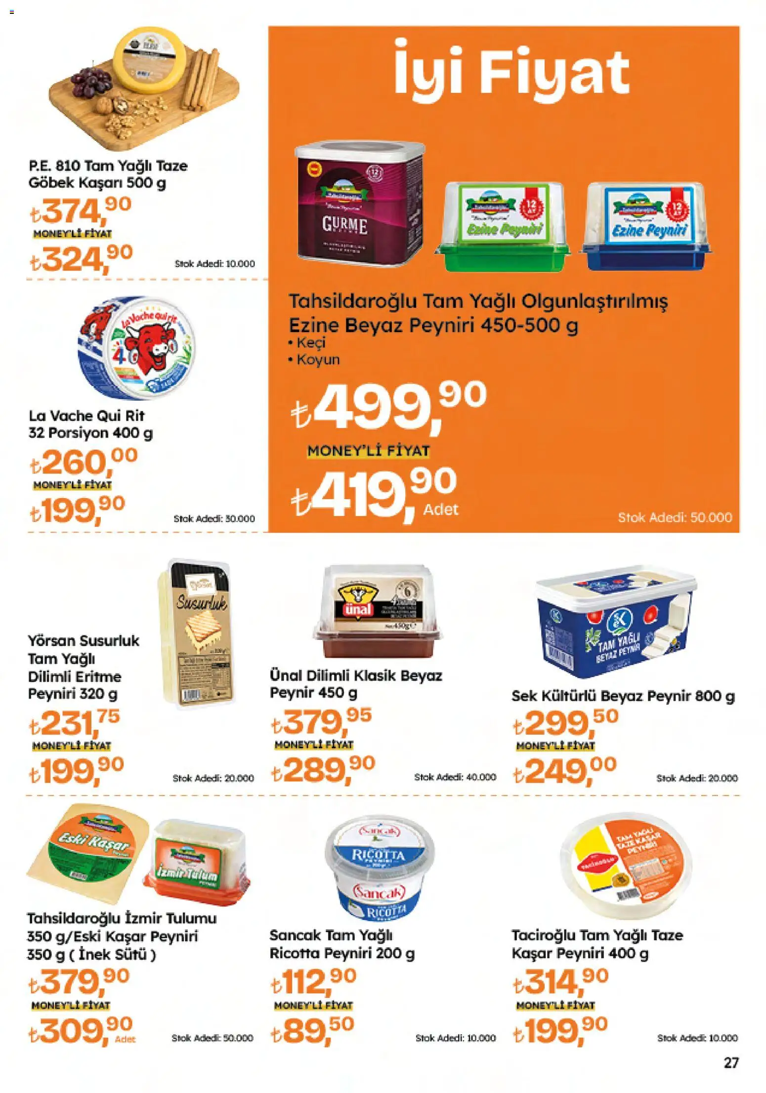 Migros Katalog - 5M Migroskop Dijital - 26.03.2026 tarihinden itibaren geçerlidir | Sayfa: 27 | Ürünler: Peynir, Tulum