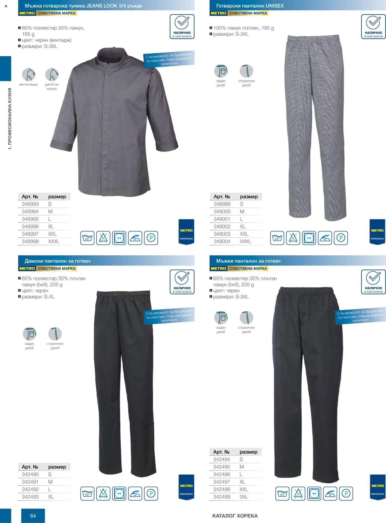 {H1} | Страница: 64 | Продукти: Молив, Туника, Памук, Панталон