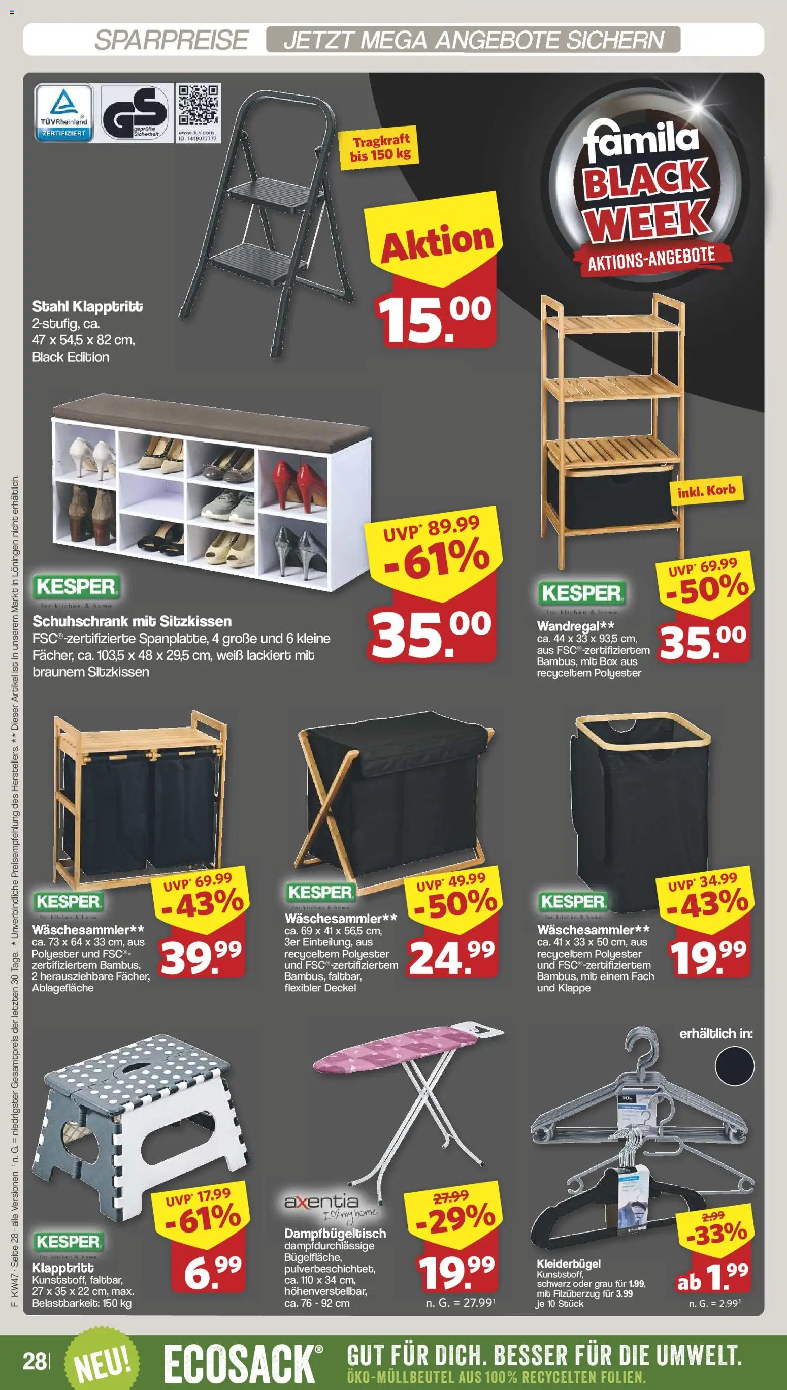 Famila Nordwest - Black Friday – gültig ab 17.11.2025 | Seite: 27 | Produkte: Wandregal, Box, Korb, Kleiderbügel