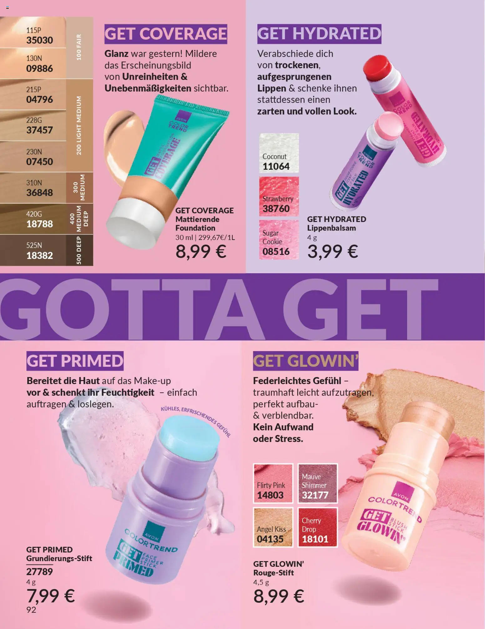 AVON Katalog Dezember 2025 – gültig ab 01.12.2025 | Seite: 94 | Produkte: Foundation, Lip Balm, Lippenbalsam