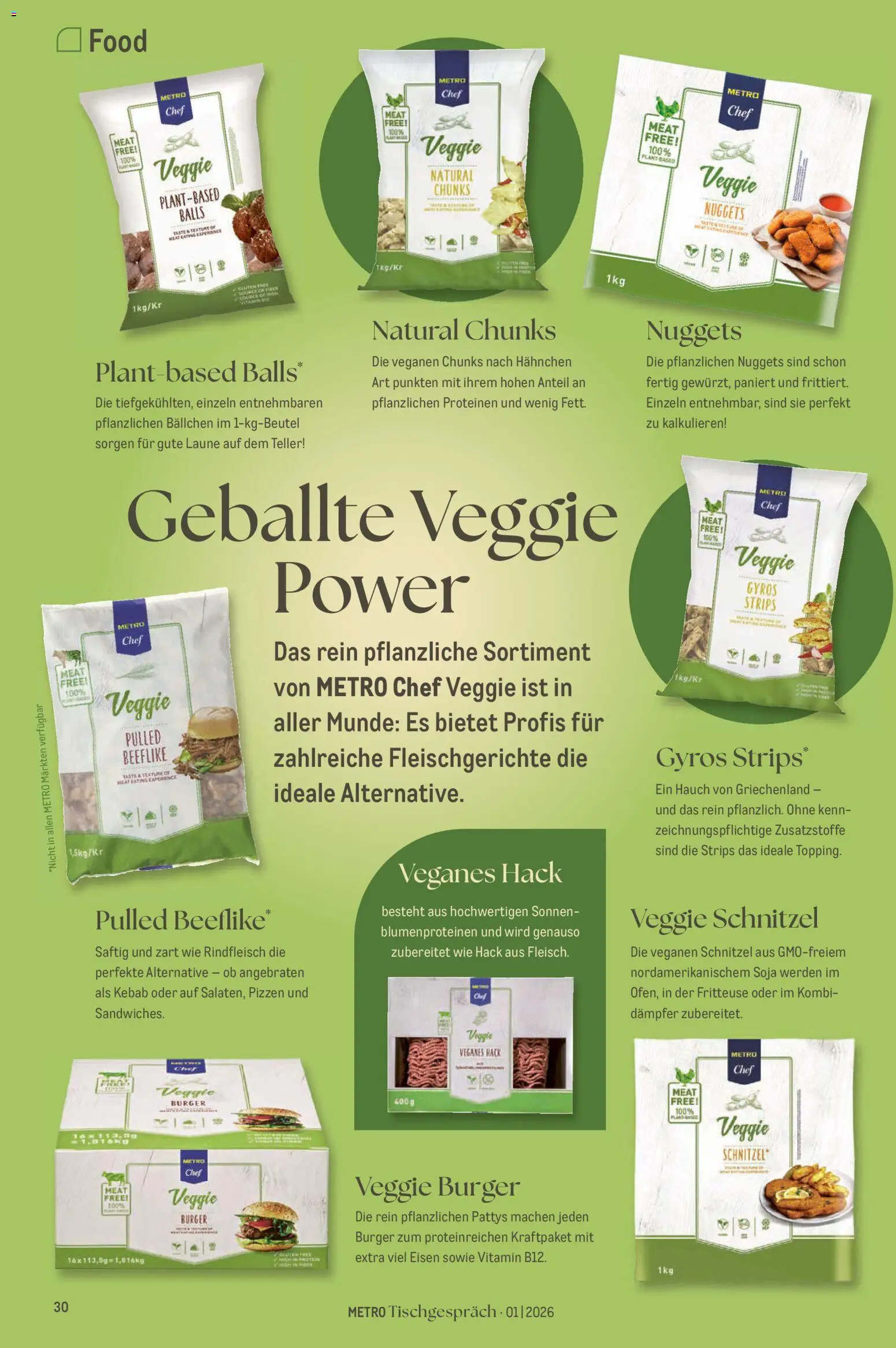 Metro Tischgespräch – gültig ab 01.02.2026 | Seite: 30 | Produkte: Hahnchen, Schnitzel, Rindfleisch, Fritteuse