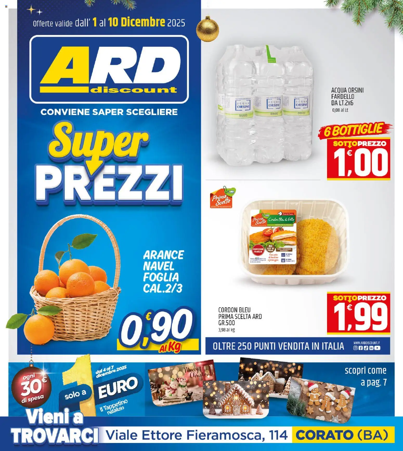 Volantino ARD Discount del 01.12.2025 | Pagina: 1 | Prodotti: Pollo, Arance, Acqua