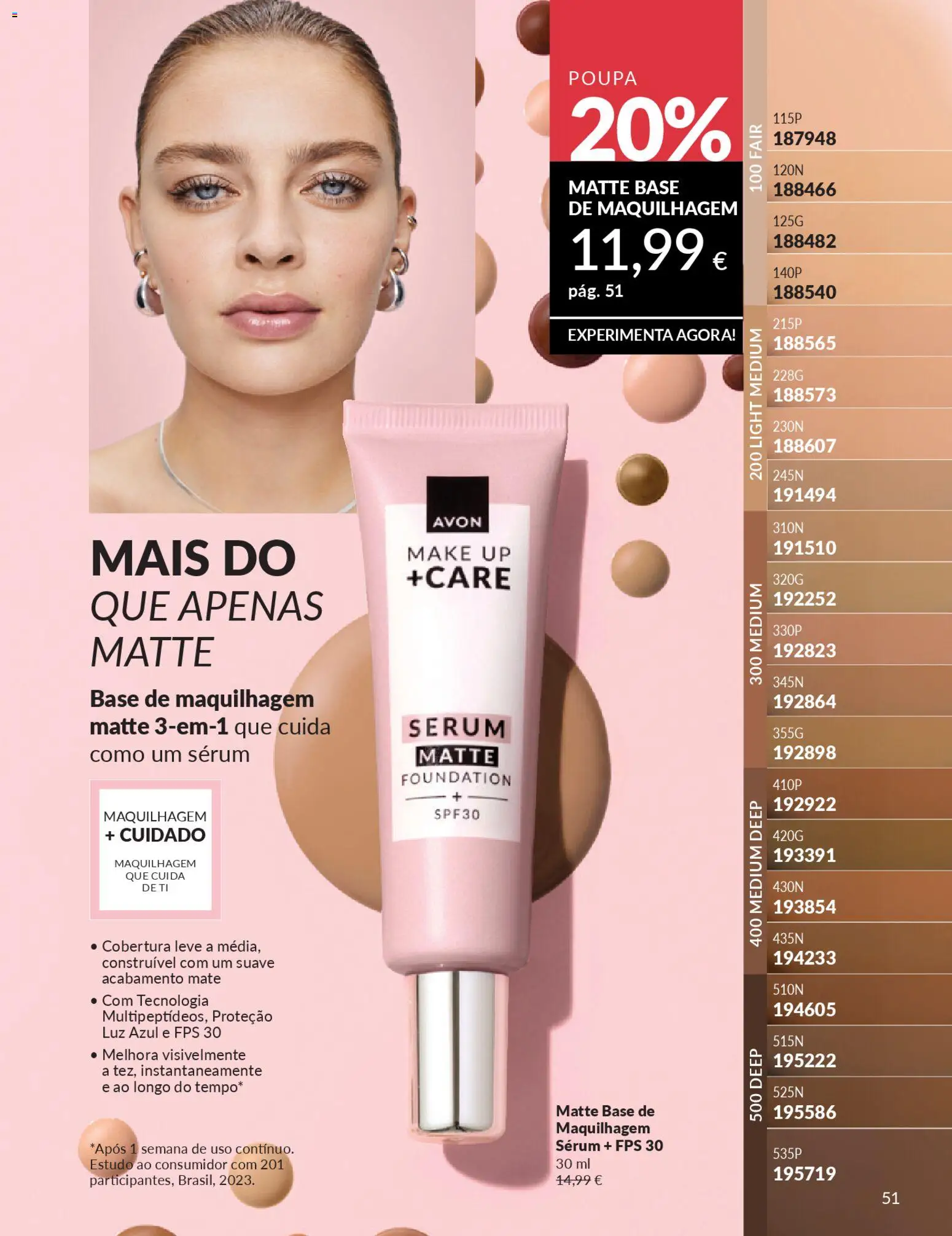 Catálogo Avon Campanha 1 │ válido de 01.01.2026 | Página: 51 | Produtos: Maquilhagem, Base, Sérum