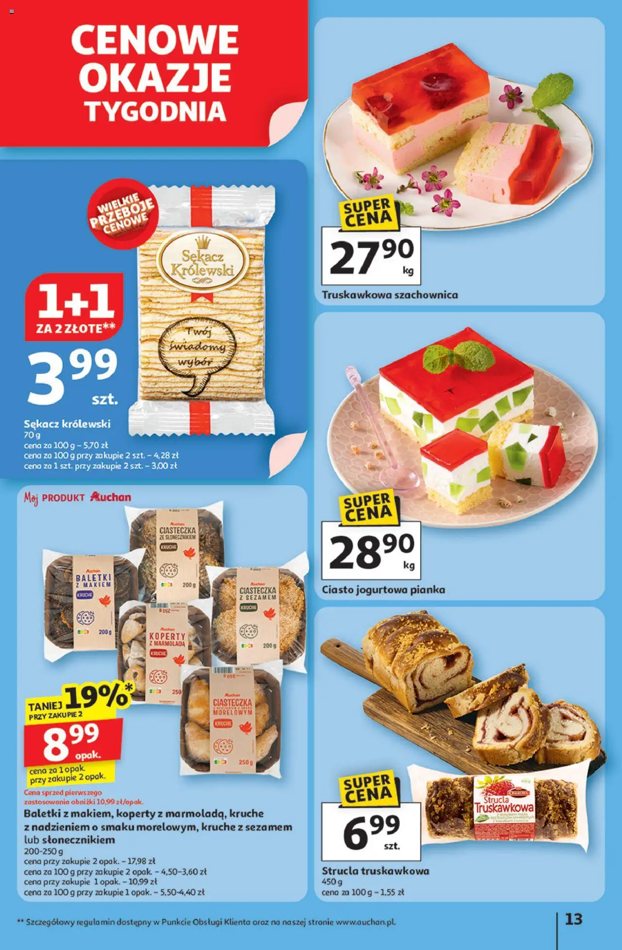 Auchan Gazetka - Jak Pragnę Lata Hipermarket od 20.06.2025 | Strona: 15 | Produkty: Ciasto, Ciasteczka