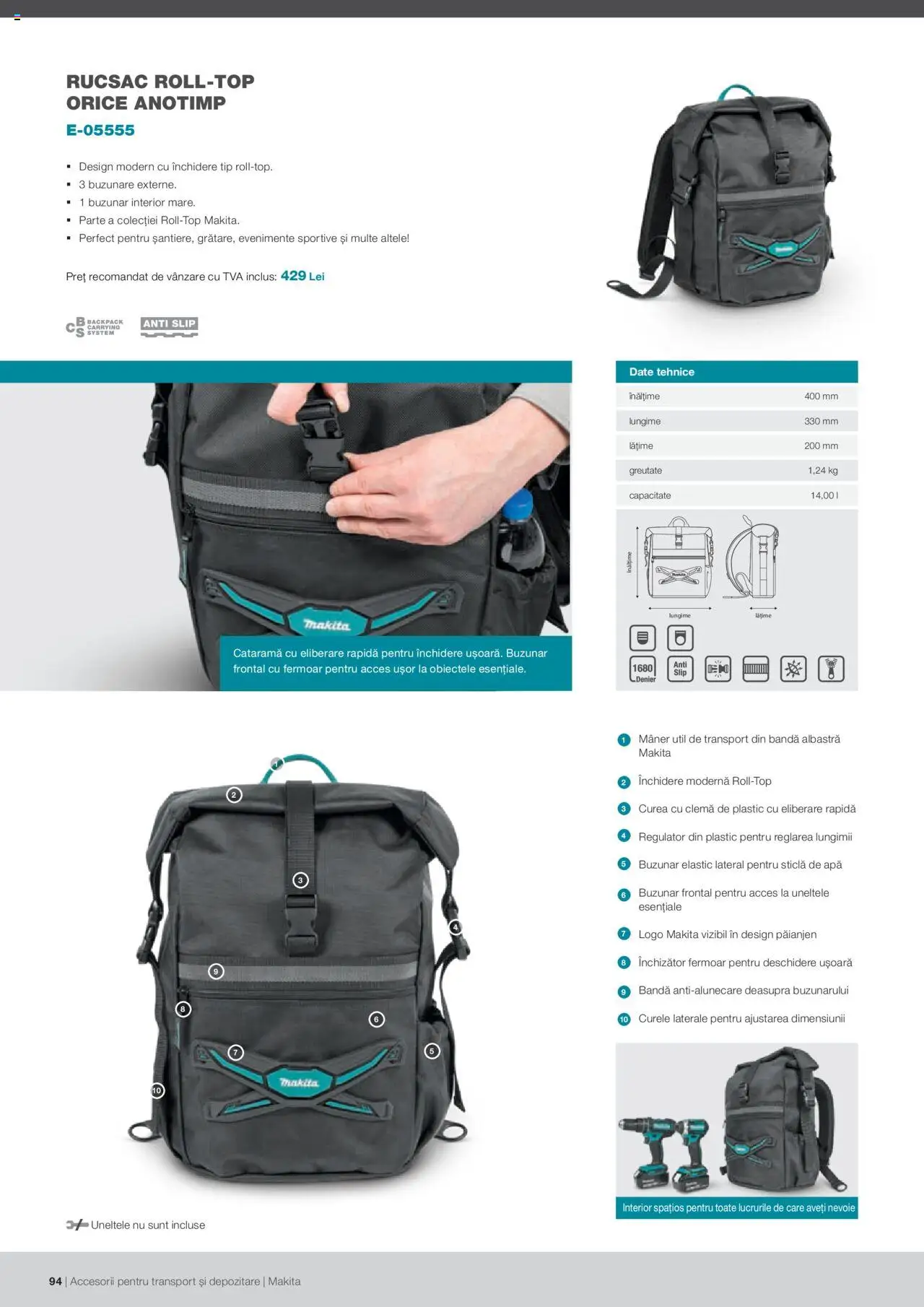 Makita catalog - Accesorii pentru transport si depozitare   – valabil de la 06.09.2021 | Pagină: 94