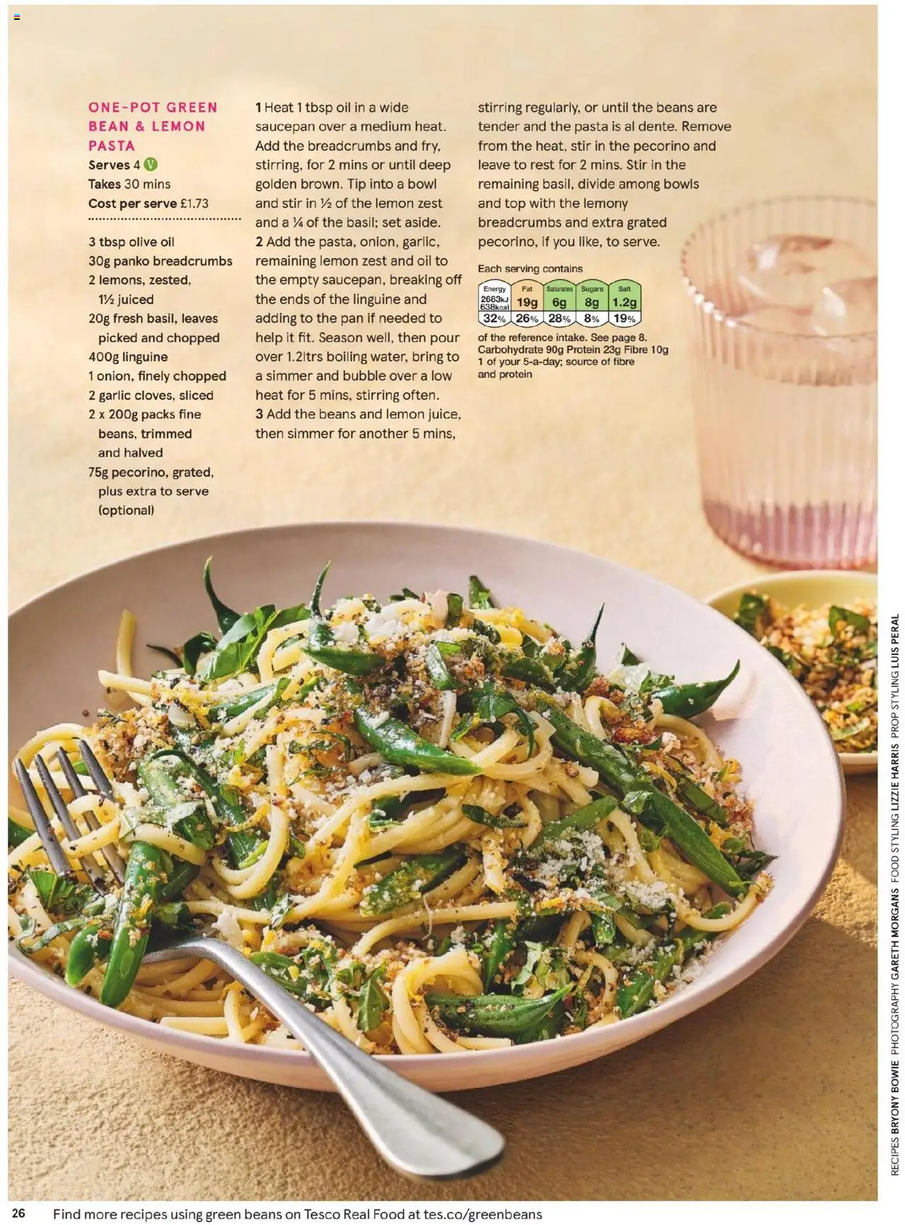  | Page: 26 | Products: Green beans, Pasta, Bowl, Lemon