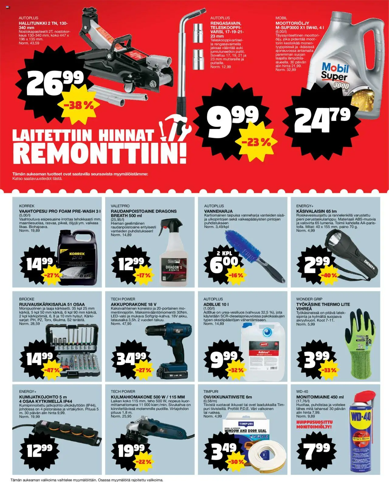 Tokmanni tarjoukset – voimassa 06.10.2025 alkaen | Sivu: 12 | Tuotteet: Jatkojohto, Moottoriöljy