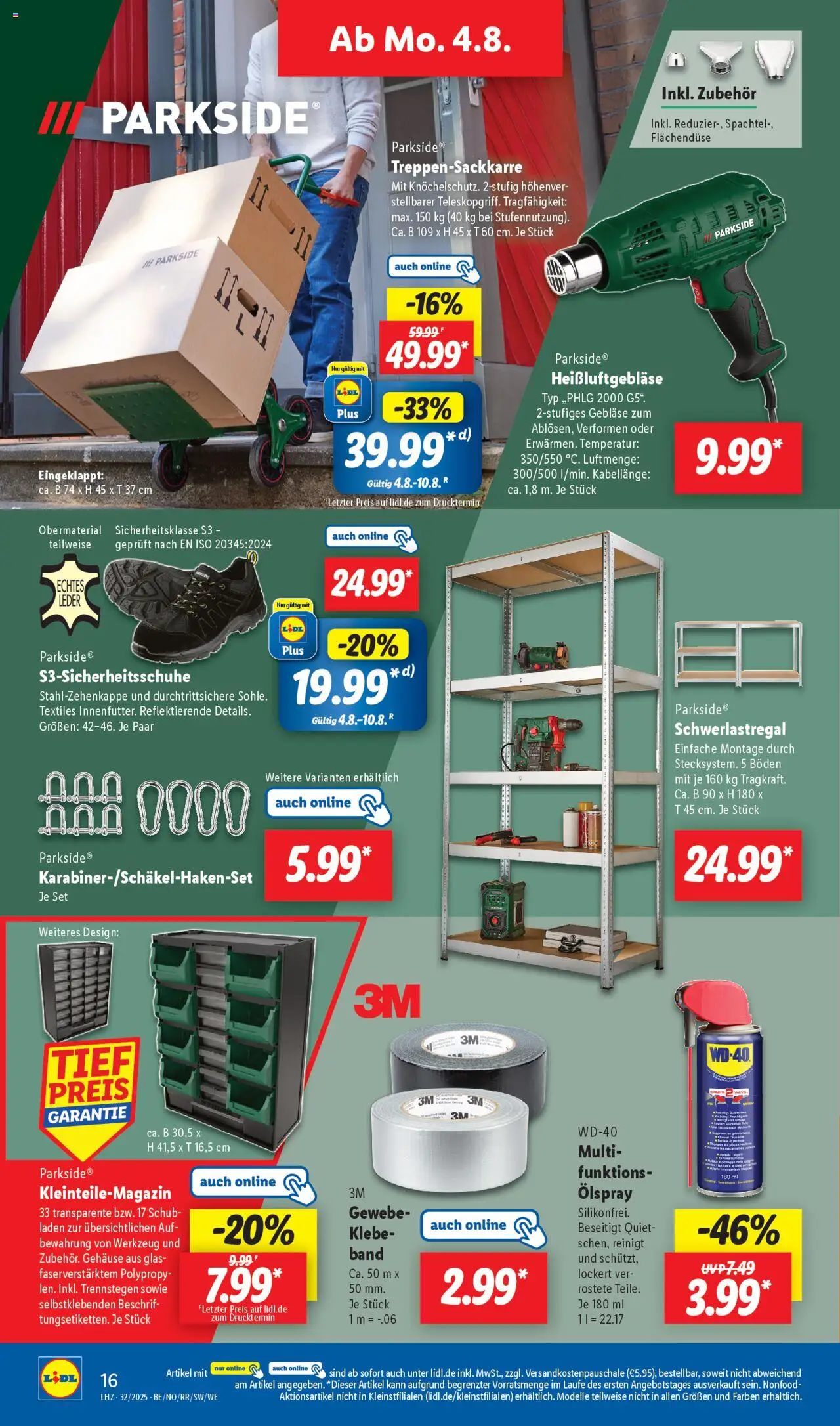 Lidl Prospekt 	 - gültig ab dem 04.08.2025 | Seite: 4 | Produkte: Schwerlastregal