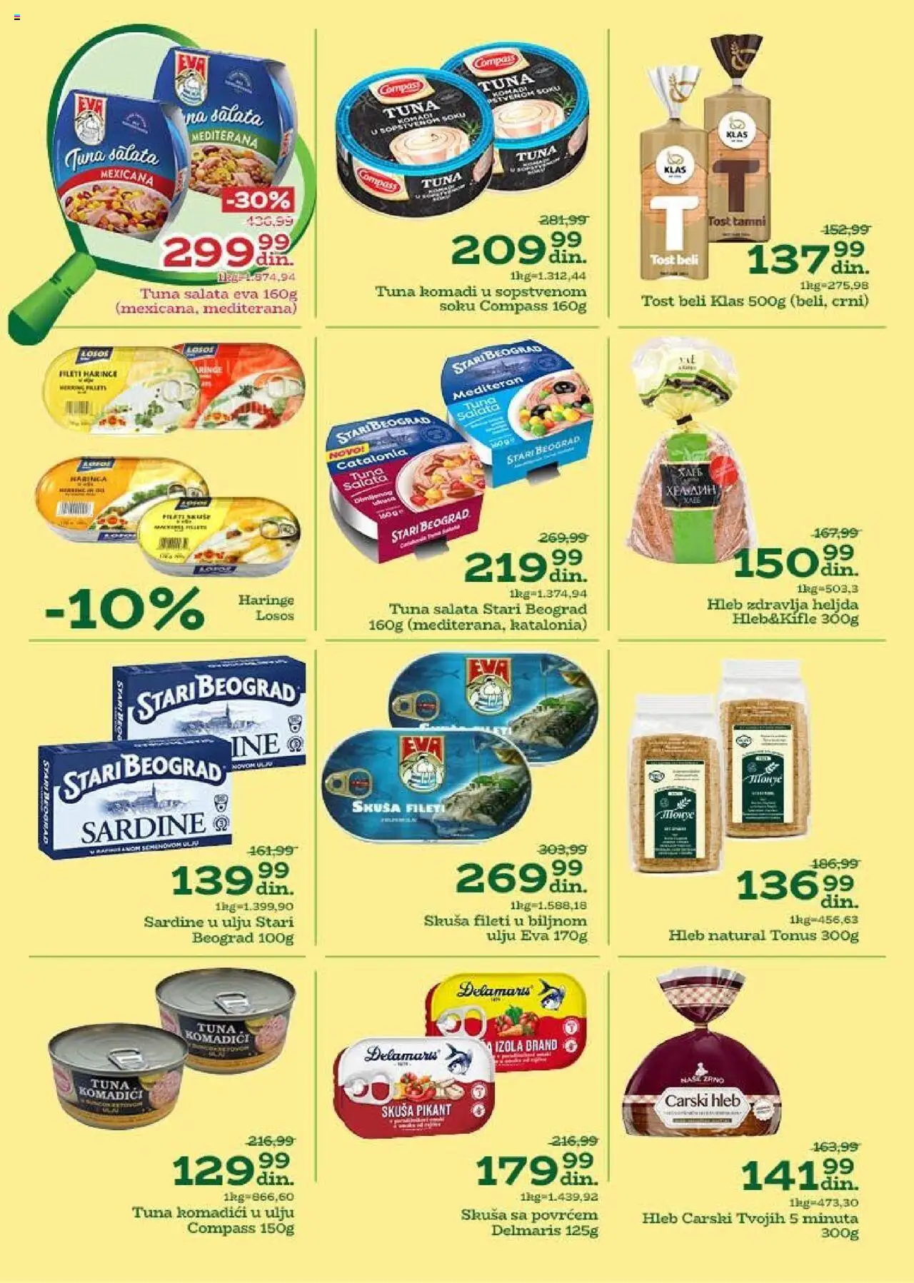 Univerexport katalog - važi od 13.10.2025 | Strana: 10 | Proizvode: Salata, Heljda, Losos, Hleb