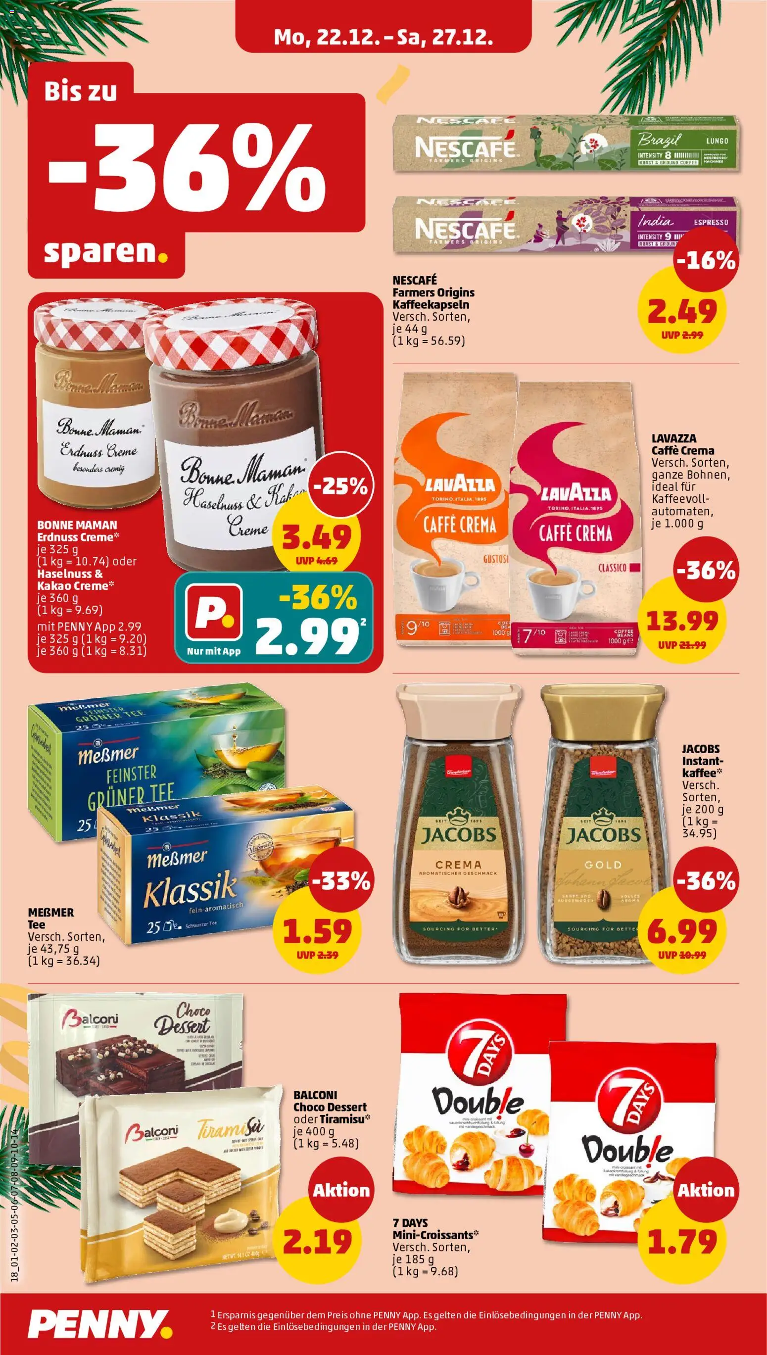 Penny Prospekt 	 – gültig ab 22.12.2025 | Seite: 22 | Produkte: Lavazza, Nescafe, Creme, Bonne maman