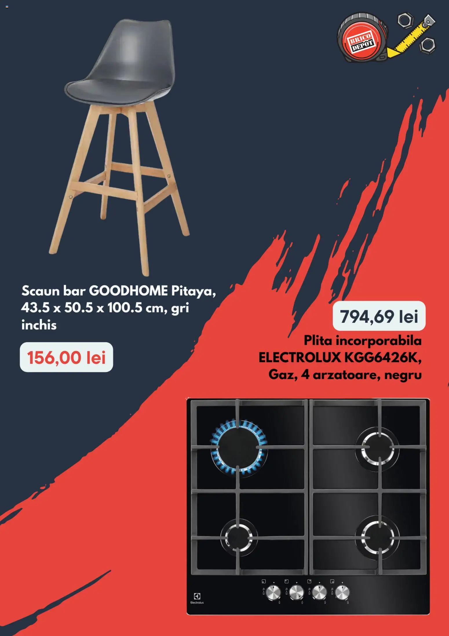 Noul catalog Brico Depot – valabil de la 12.02.2026 | Pagină: 3 | Produse: Plită, Scaun