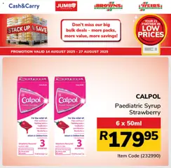 Jumbo Stack Up & Save Pantry │ valid from 14.08.2025 | Page: 6 | Products: Cap, Syrup