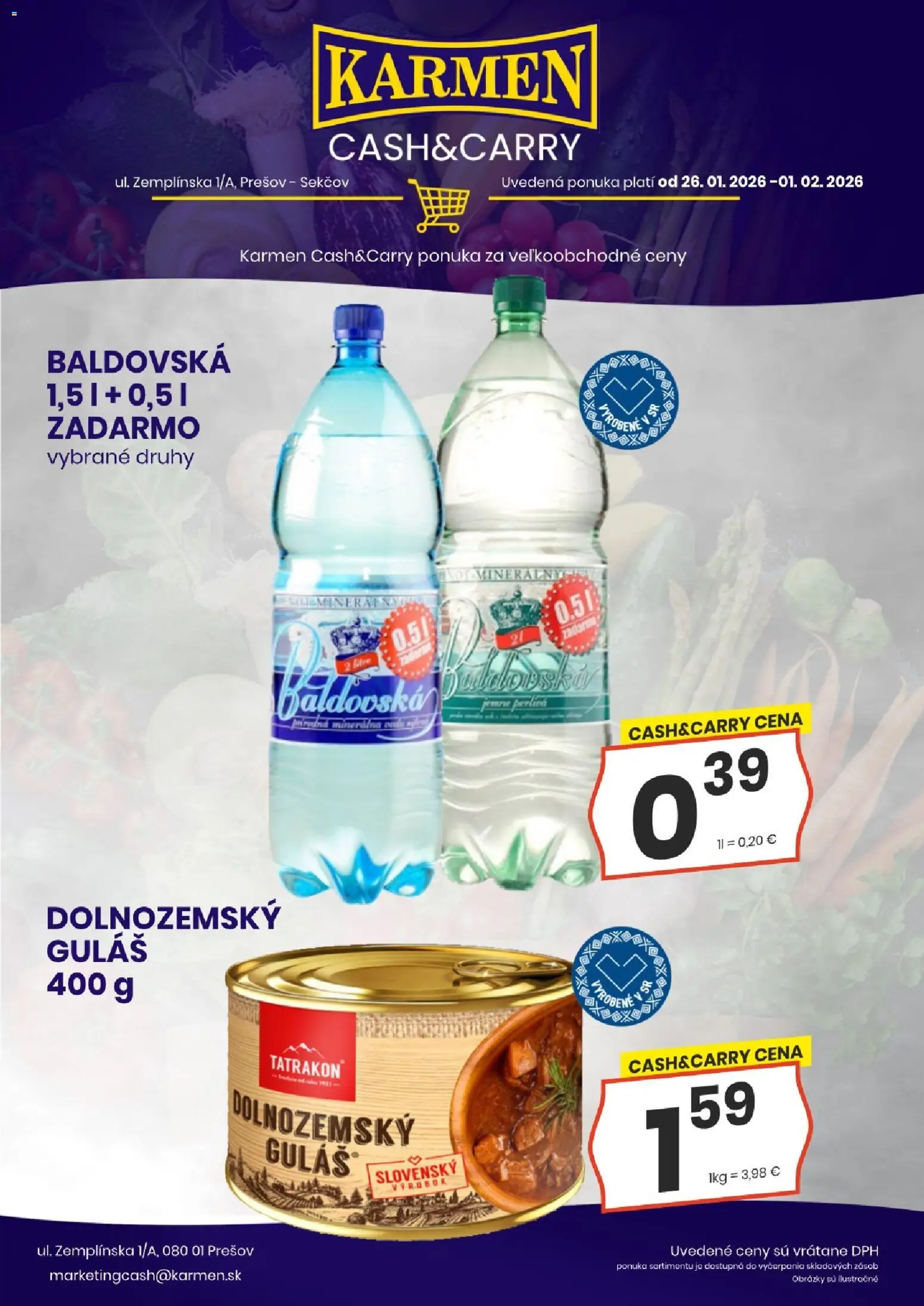 Nové KARMEN CBA akcie – leták je platný od 26.01.2026 | Strana: 6 | Produkty: Baldovská