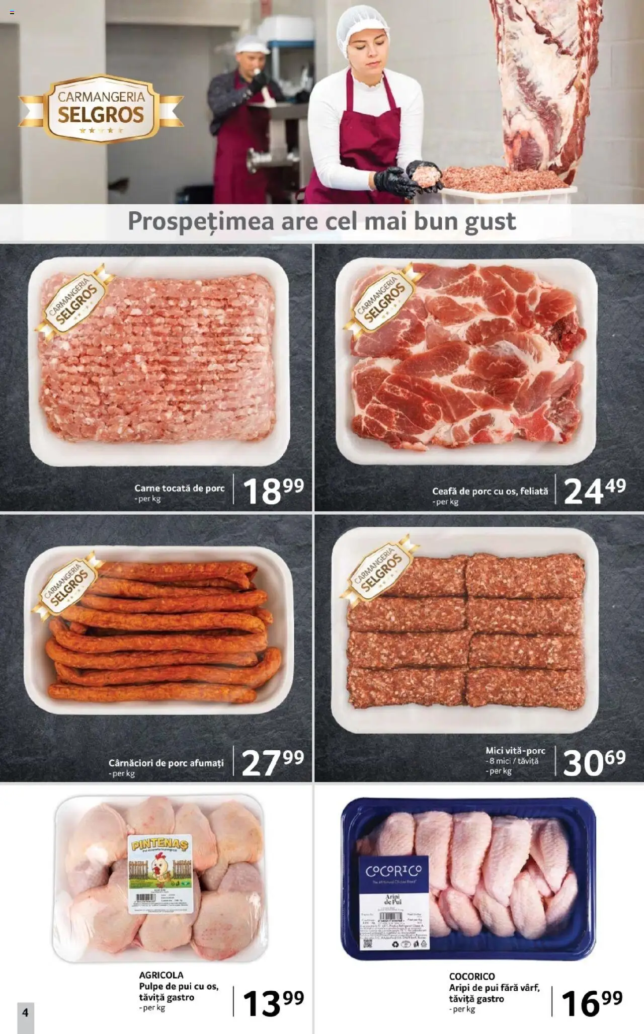 Noul catalog Selgros – valabil de la 03.10.2025 | Pagină: 4 | Produse: Keçeli kalem, Hacıyatmaz Kedi Oyuncağı, Mici, Carne tocată