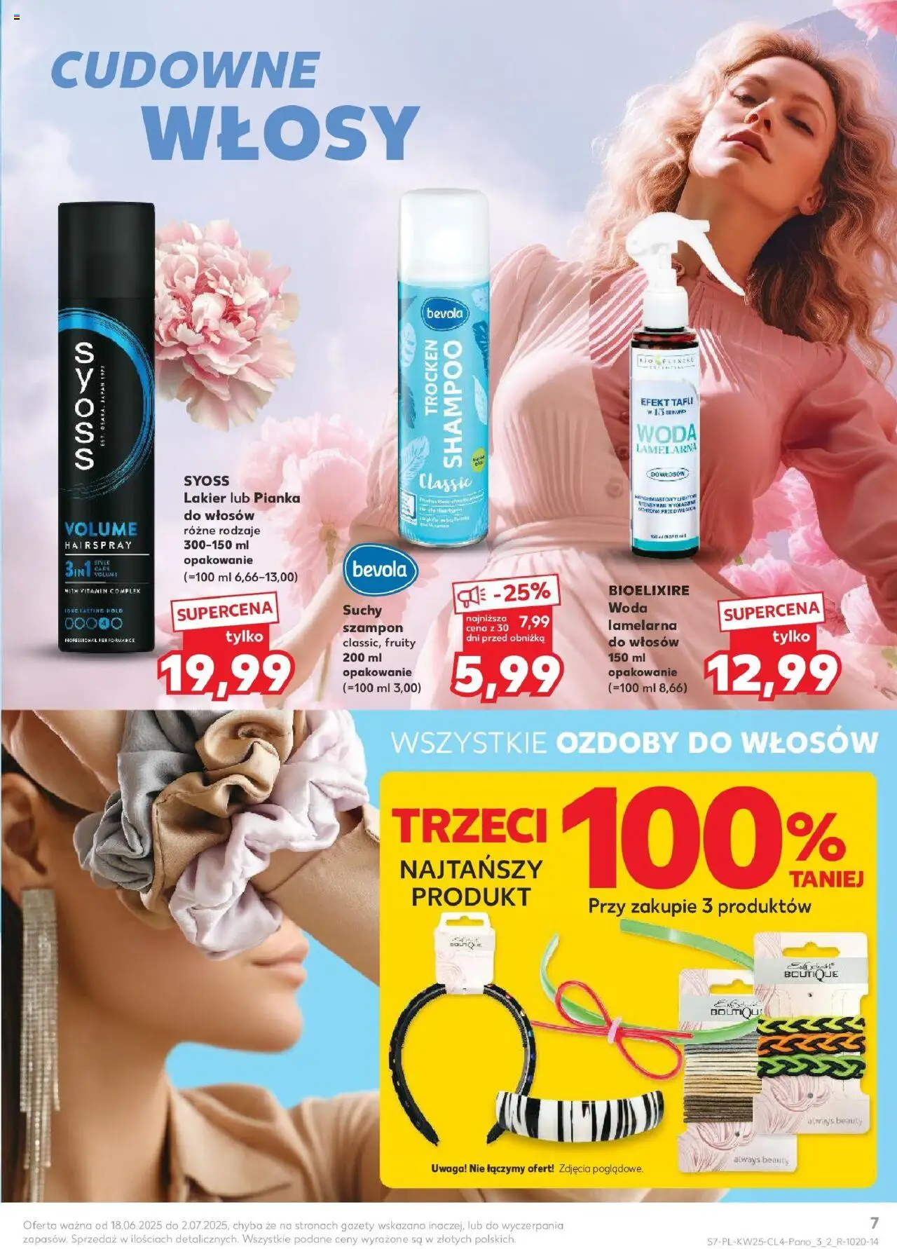 Kaufland gazetka - Piękne okazje na lato od 18.06.2025 | Strona: 7 | Produkty: Szampon, Woda, Suchy szampon