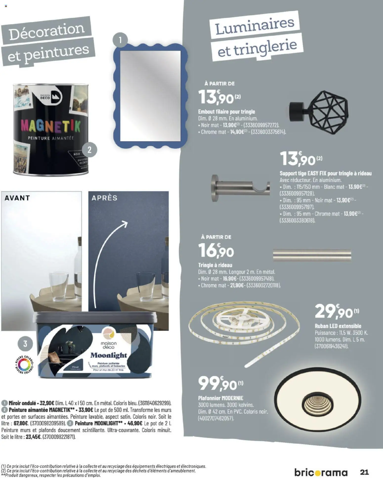 {H1} | Page: 21 | Produits: Plafonnier, Portes, Miroir, Rideau