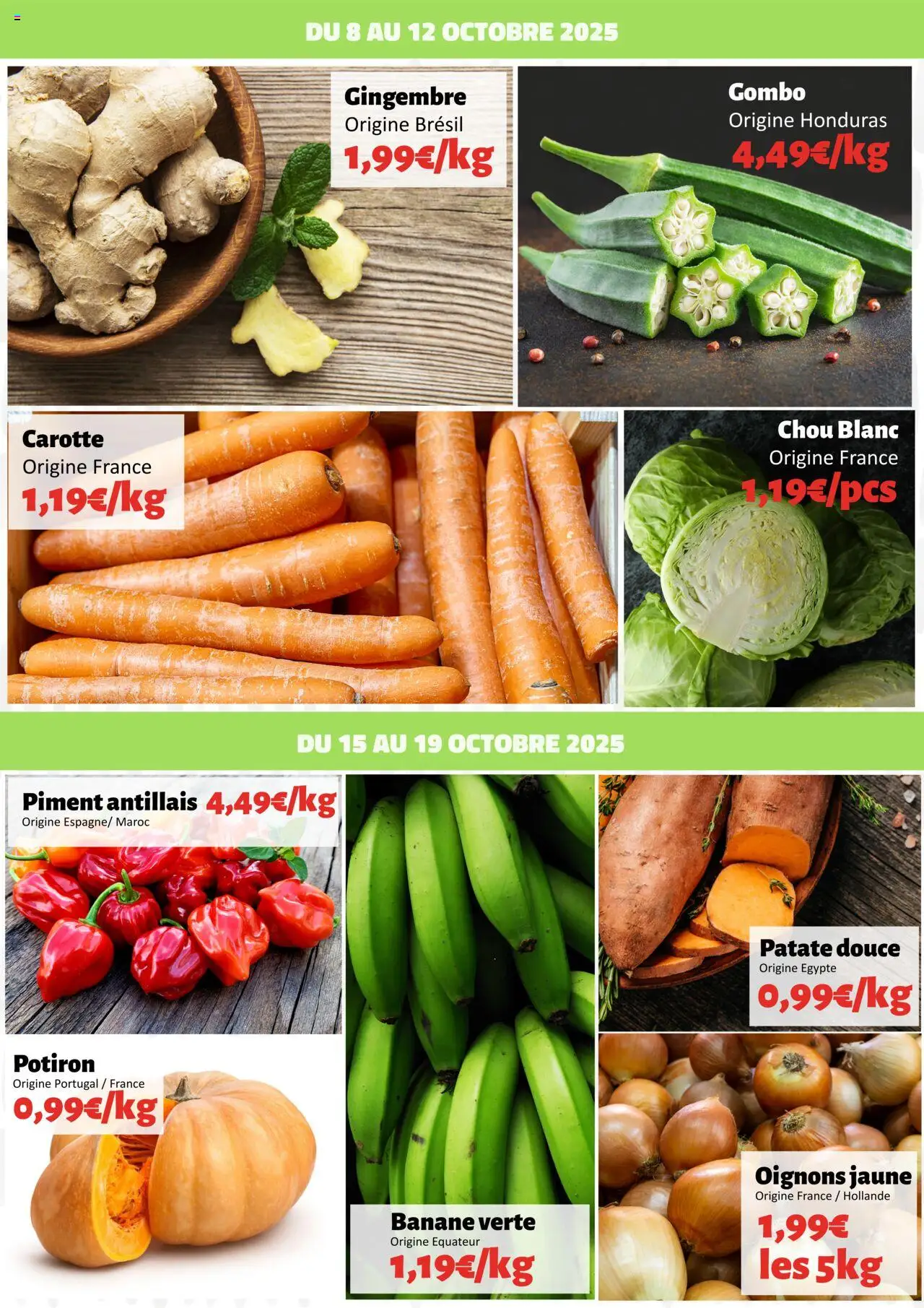 {H1} | Page: 3 | Produits: Patate douce, Potiron, Oignons, Carotte