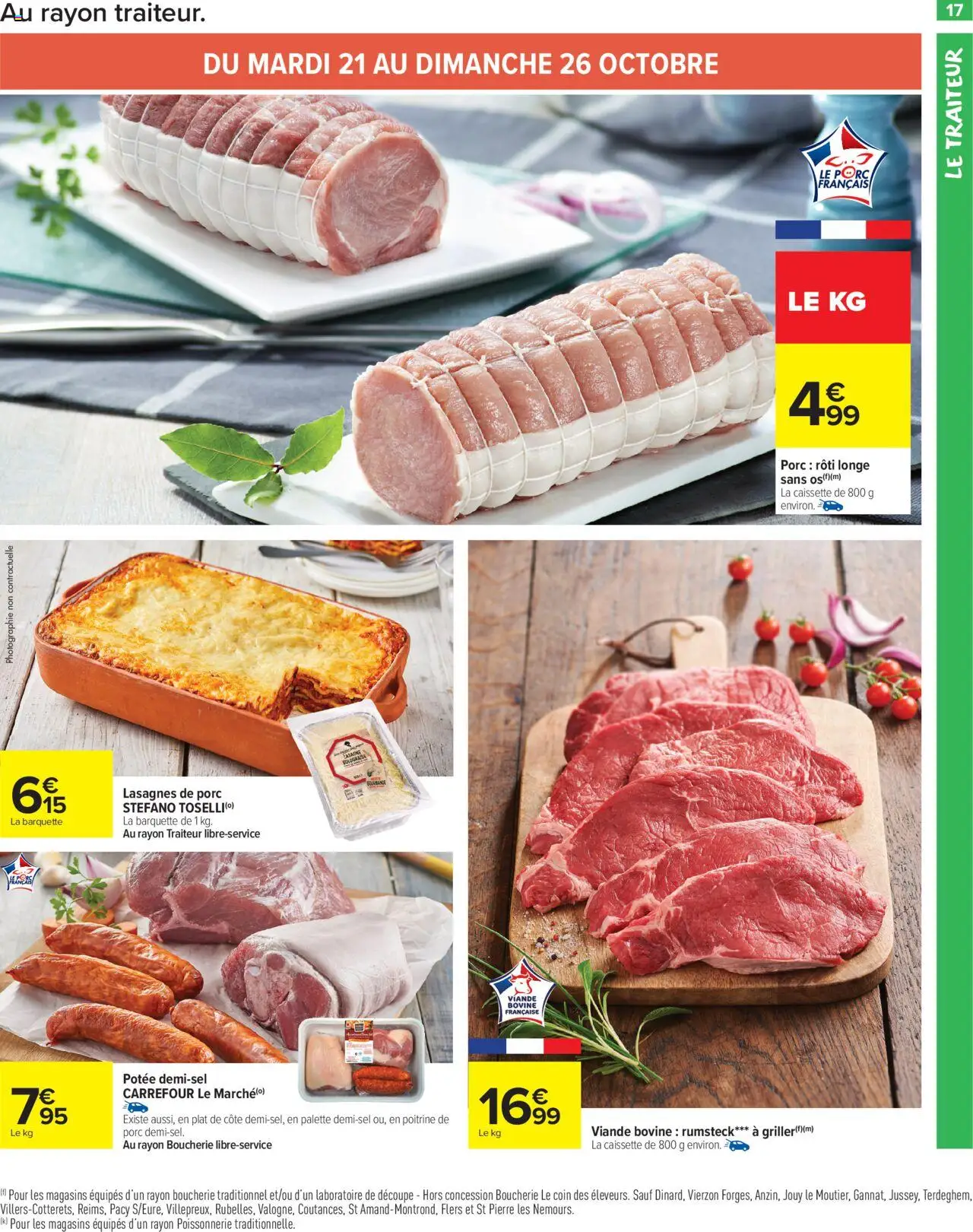 {H1} | Page: 19 | Produits: Poissonnerie, Lasagnes, Viande, Porc