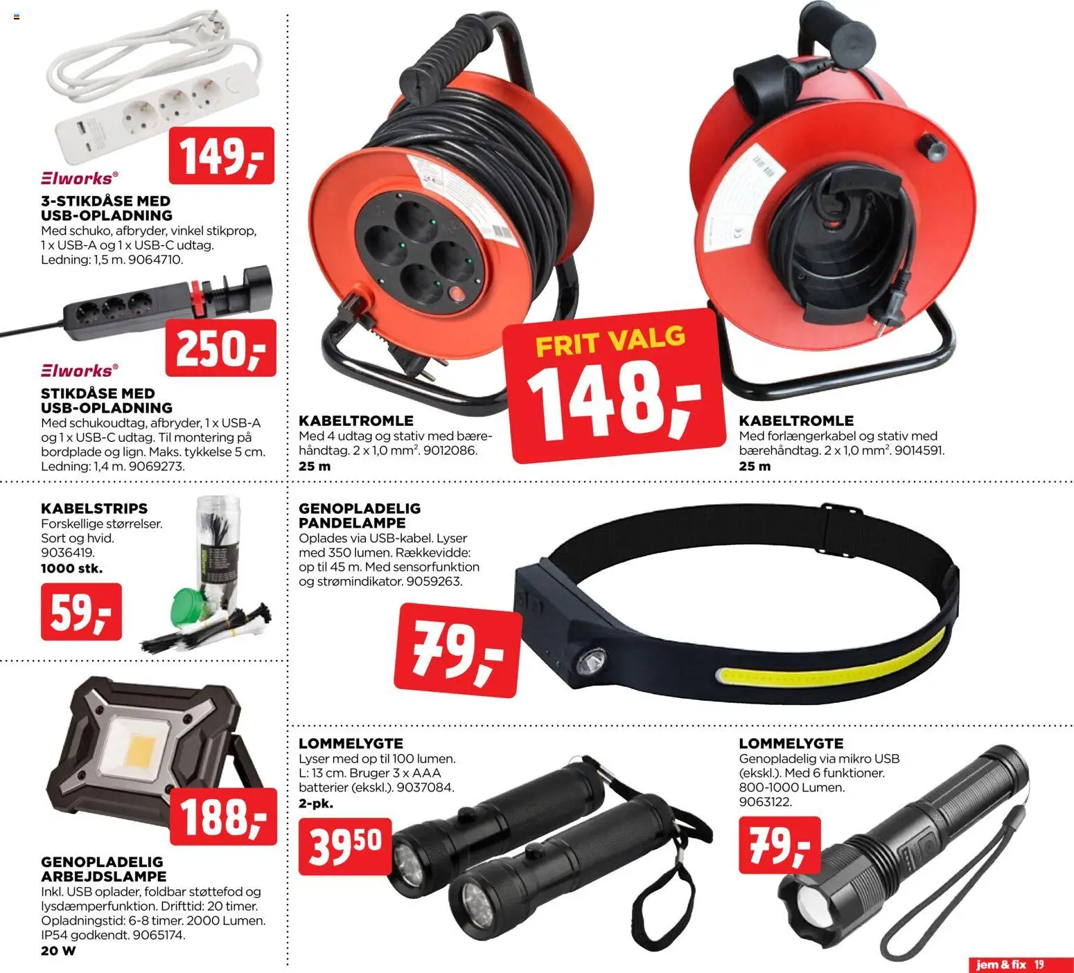 Jem & fix tilbudsavis – gyldig fra 15.03.2026 | Side: 19 | Produkter: Batterier, USB
