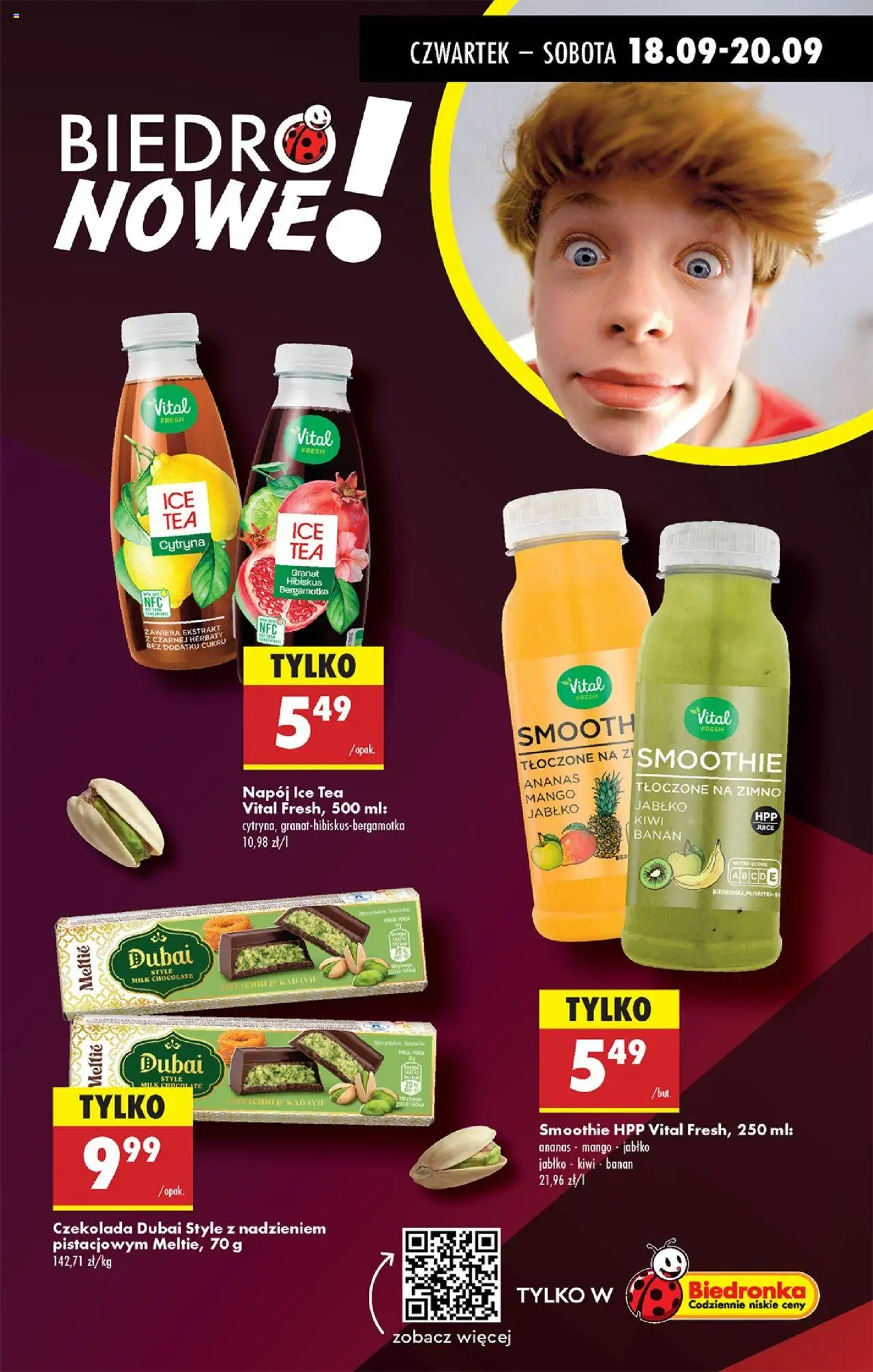 Biedronka gazetka - Oferta w tym tygodniu od 18.09.2025 | Strona: 15 | Produkty: Mango, Smoothie, Czekolada, Banan