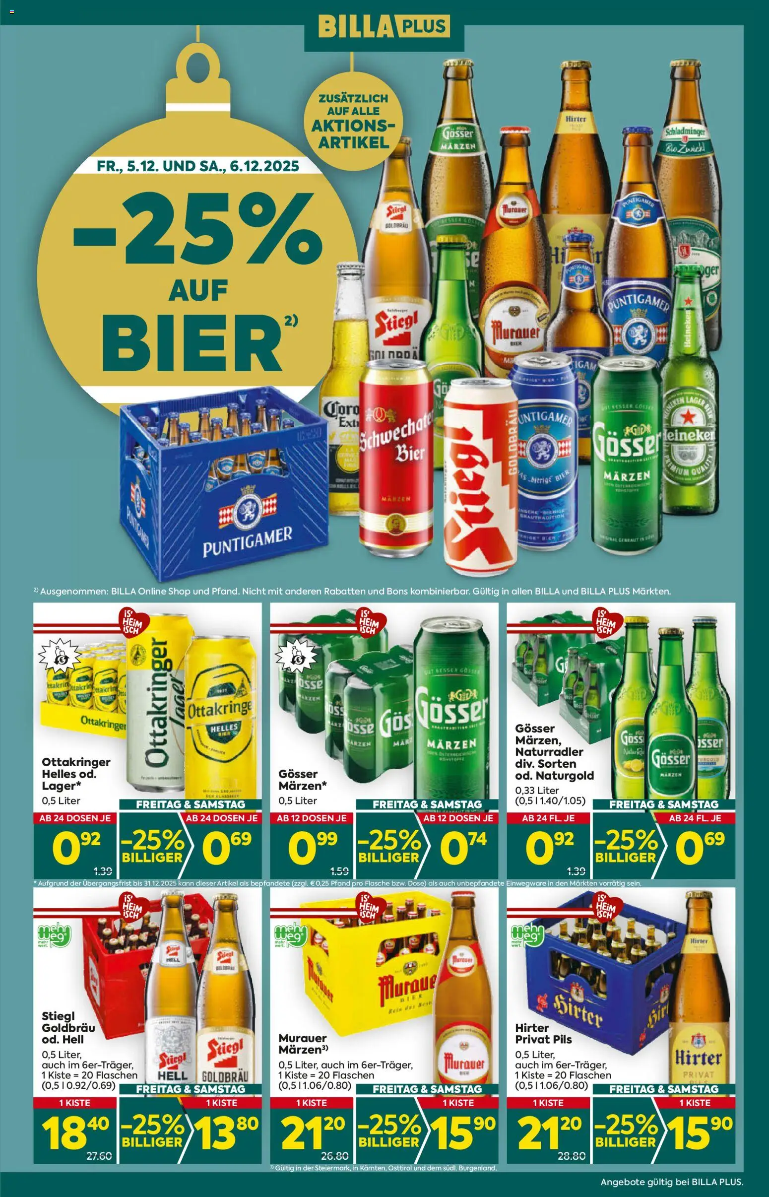 Billa Plus Flugblatt - Steiermark gültig ab 04.12.2025 | Seite: 3 | Produkte: Bier